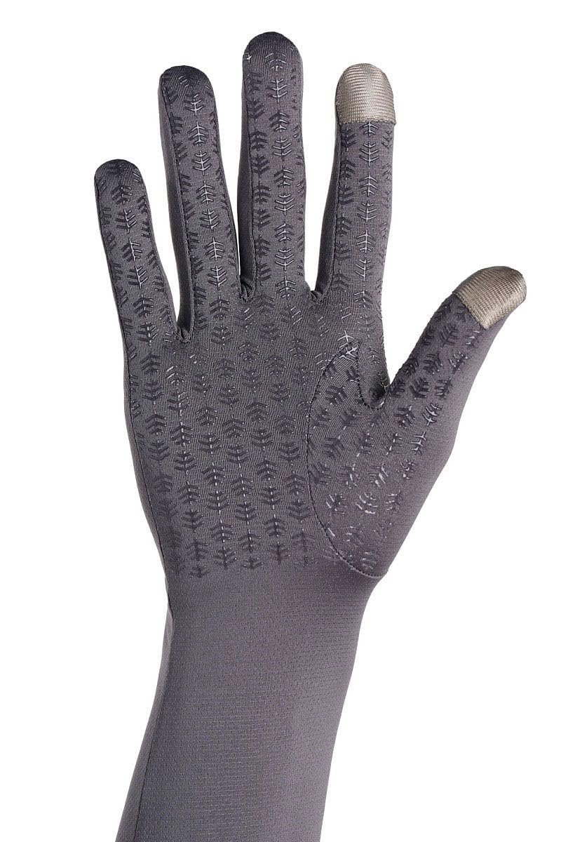 Coolibar Long Full Finger UV Sun Gloves - UPF 50+ Sun Protection - Culebra in Charcoal