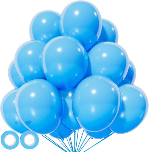 Light Blue Latex Balloons by [Brand Name] - 110 Pack, 12 Inch for Birthday & Wedding Celebrations