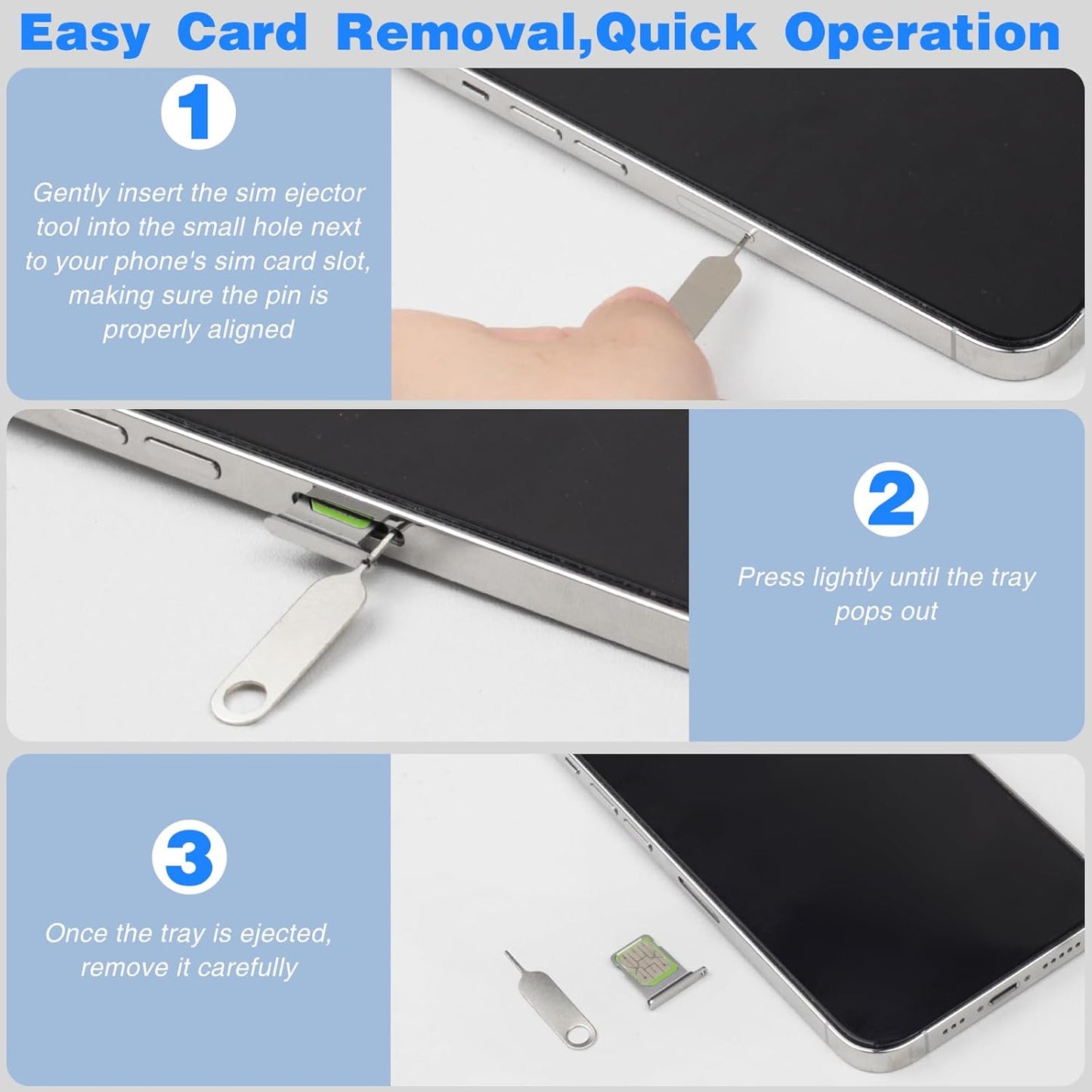 Ceemiaa 32-Piece Set SIM Card Ejector Tool Universal Tray Removal Pins for iPhone,& Watch Link Repair