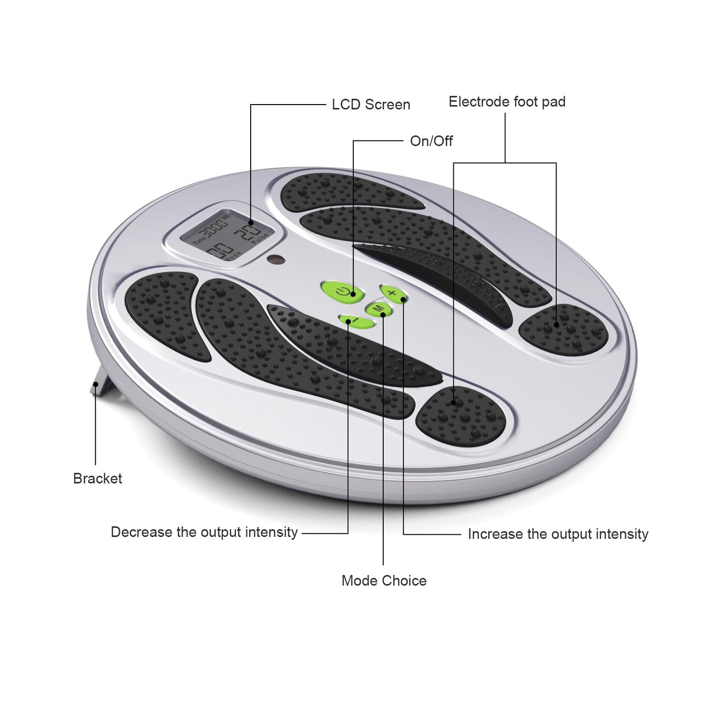 FDA Cleared - EMS Foot Massager for Neuropathy & Pain Relief, TENS Unit Foot Leg Stimulator for Circulation & Muscle Relaxation, Electric Feet Massager for Neuropathy, Gifts for Family Dad Mun Elder