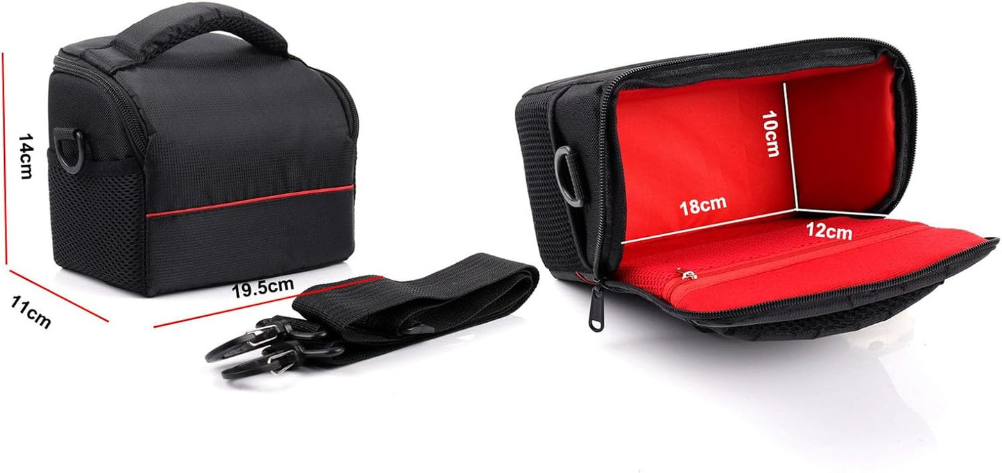 Airshi Camera Case, Adjustable Shoulder Strap Camera Storage Bag Good Protection Shockproof Fashion for Travel, Small