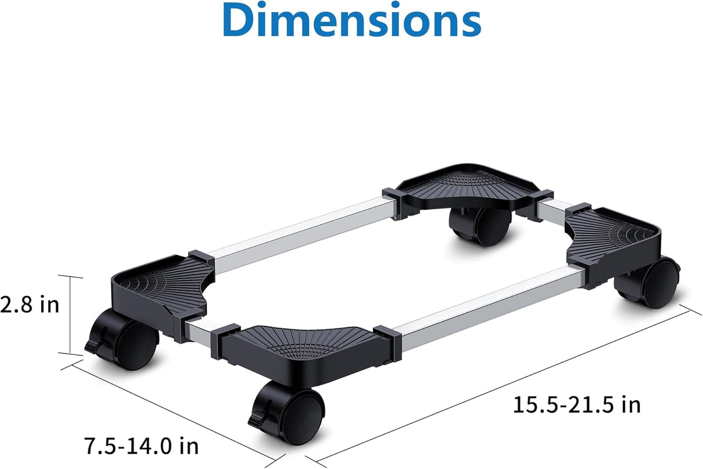 LABOBOLE Computer Tower Stand - Adjustable PC Stand for Most Desktop Towers - Elevate and Organize Your Desktop