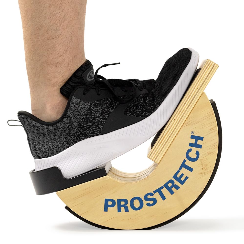 ProStretch Wooden Original Calf Stretcher and Foot Rocker for Plantar Fasciitis, Achilles Tendonitis, and Tight Calves