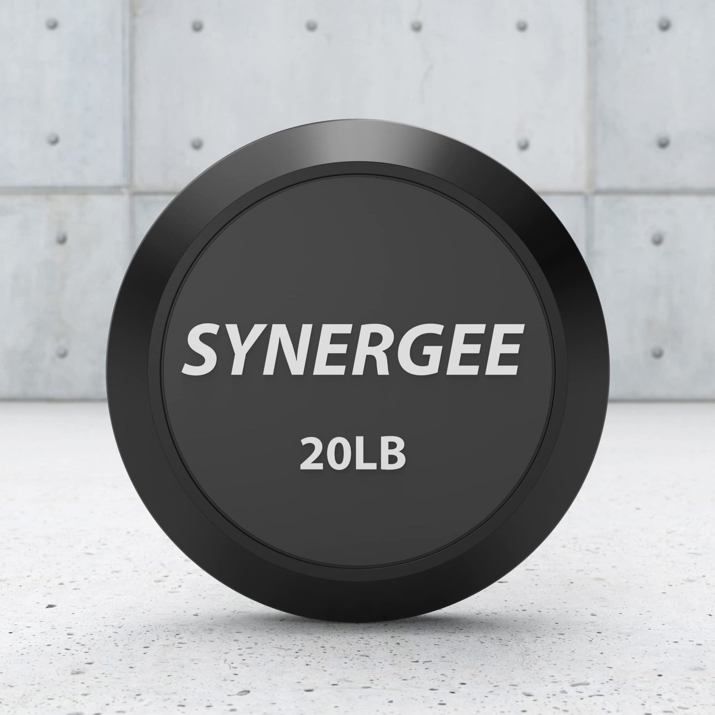 Synergee Fixed 20LB Easy Curl Bar Pre Weighted Curved Steel Bar with Rubber Weights - Fixed Weight