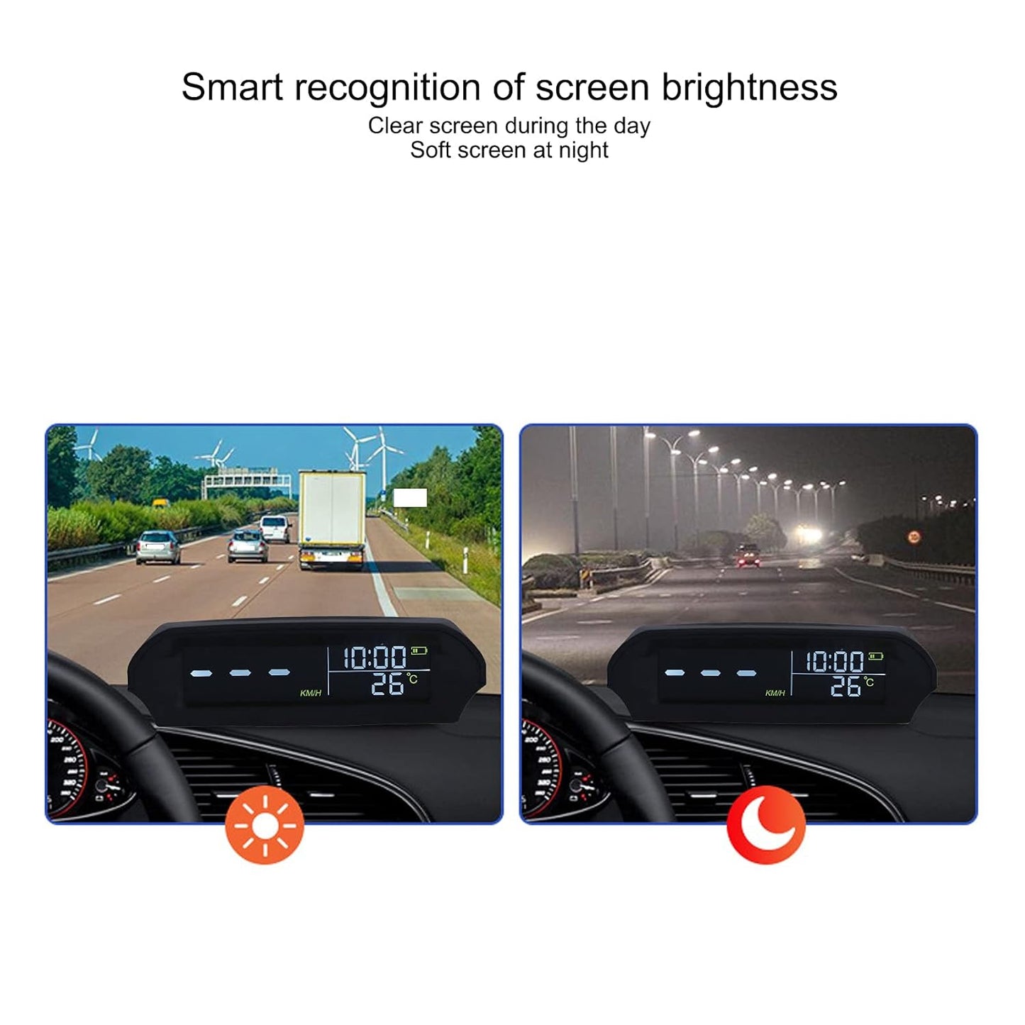 Solar-Powered Multifunctional Vehicle Speedometer HUD Display