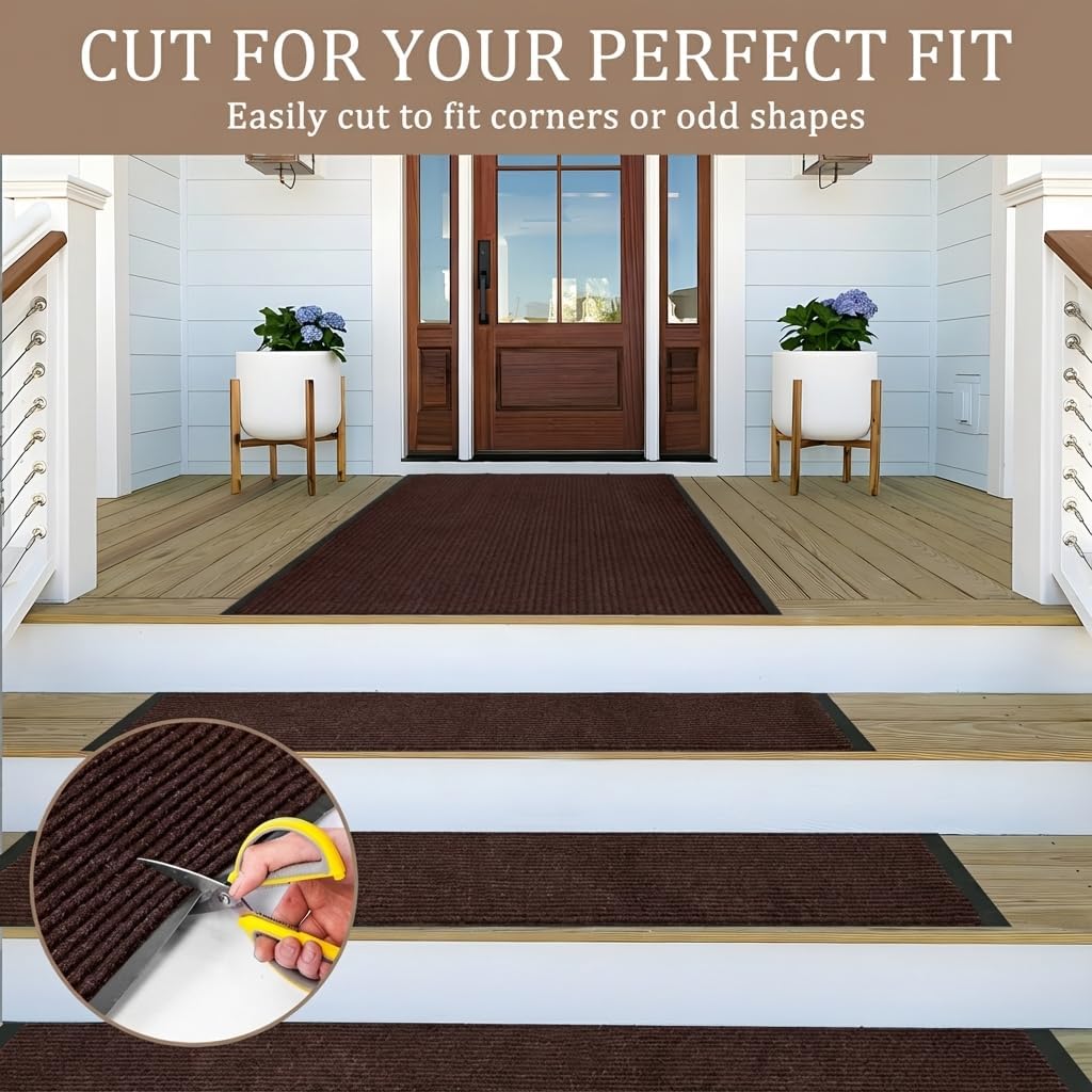 Traffic Guard | 3' X 4' Heavy-Duty Commercial Grade Door Mat - Non-Slip Rubber Backing, Brown