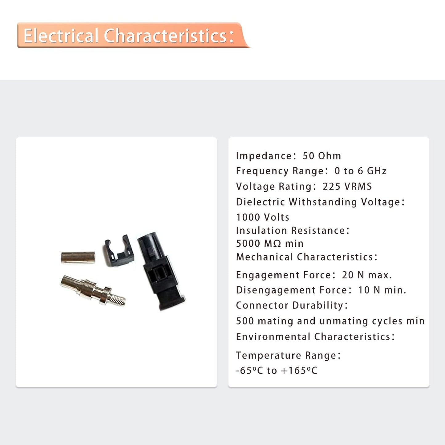 RG316 RG174 RF Coaxial Cable Connector, Fakra Video Connector A Male Cable Connector for Car XM Radio GPS Telematics