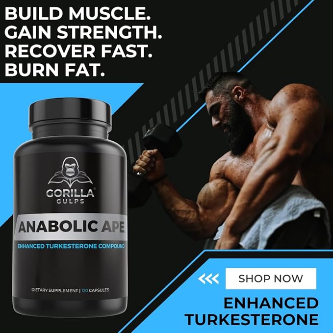 | Anabolic Ape ??Enhanced Turkesterone Compound | Turkesterone, Creatinol-O-Phosphate, Ashwagandha, Bioperine | Lab Tested | 120 Vegan Capsules | Max Strength