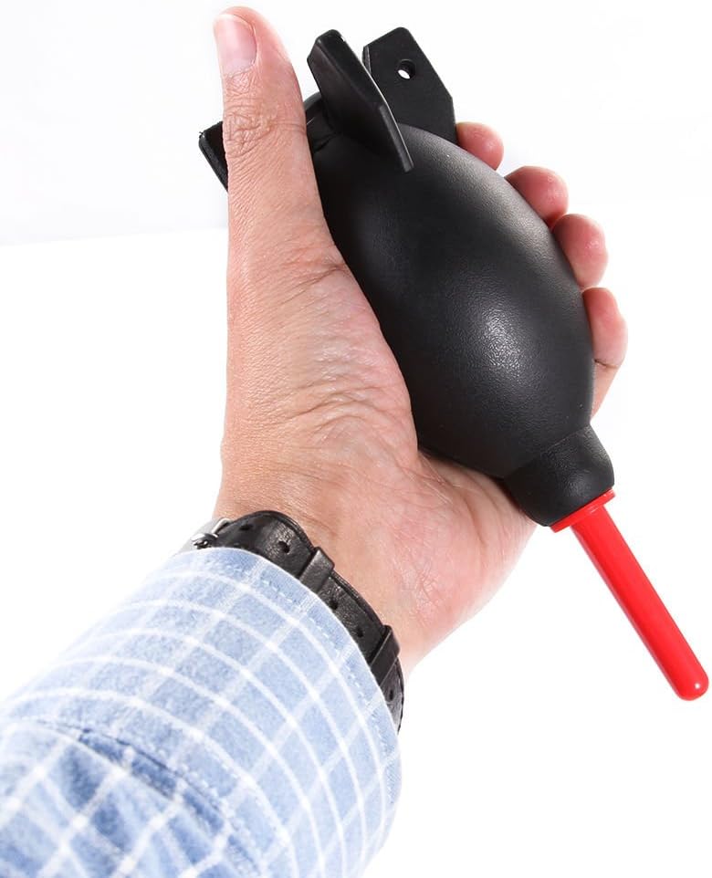 FocusFoto 6.6 Inch PRO Rubber Rocket Air Blower Duster Cleaner Dust Cleaning for DSLR Camera CCD Lens Keyboard Red