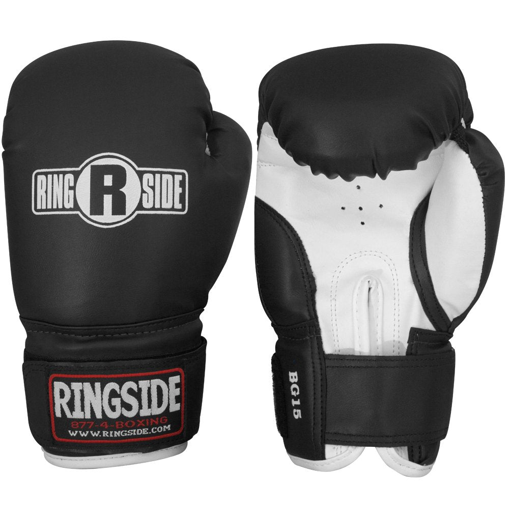 Ringside Striker Boxing Training Sparring Gloves, Black/White
