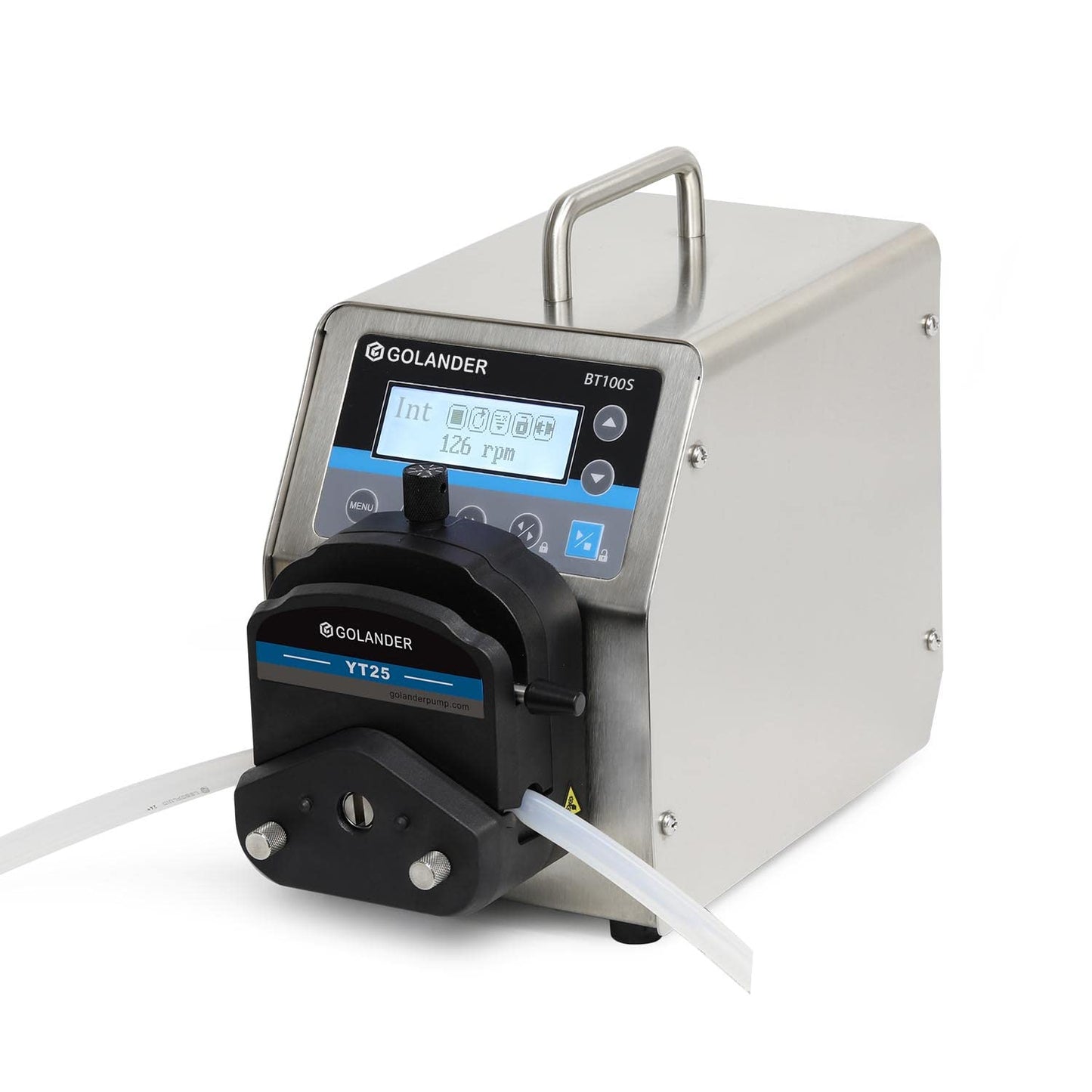 Golander BT100S Basic Variable Speed Peristaltic Pump with Pump Head YT25 (1 Channel), Flow Rate 0.17~720 mL/min Per Channel
