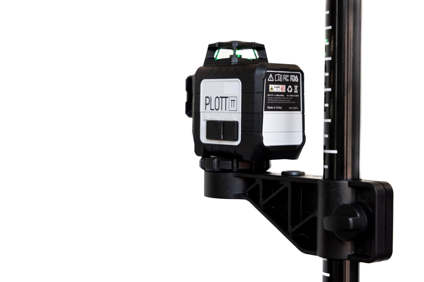 Plott 12-Foot Modular Laser Pole – Lightweight Aluminum, Extendable to 13.5 Feet, with Bubble Level & Carrying Bag – PLP12