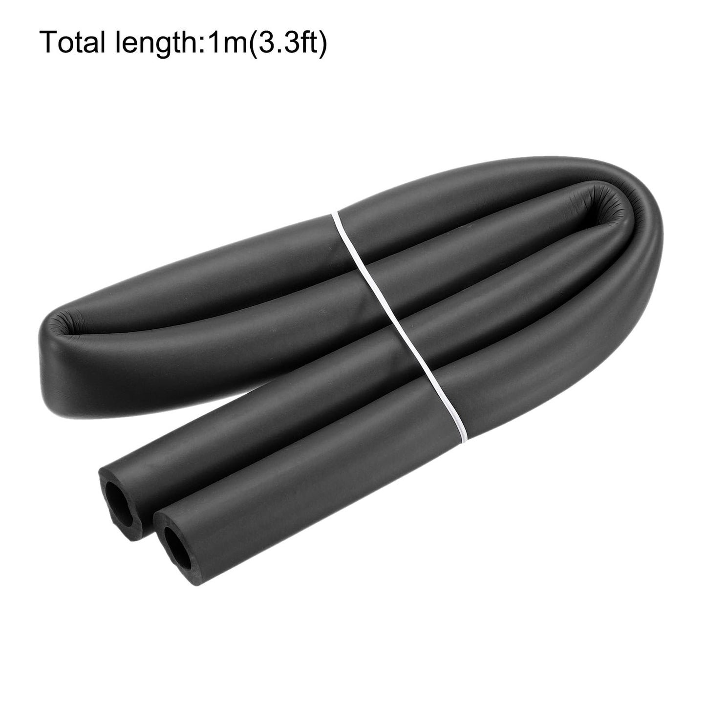 uxcell Foam Tubing for Handle Grip Support, Pipe Insulation Outside Pipe Lagging, 18mm ID 28.5mm(1 1/8") OD 1m Black