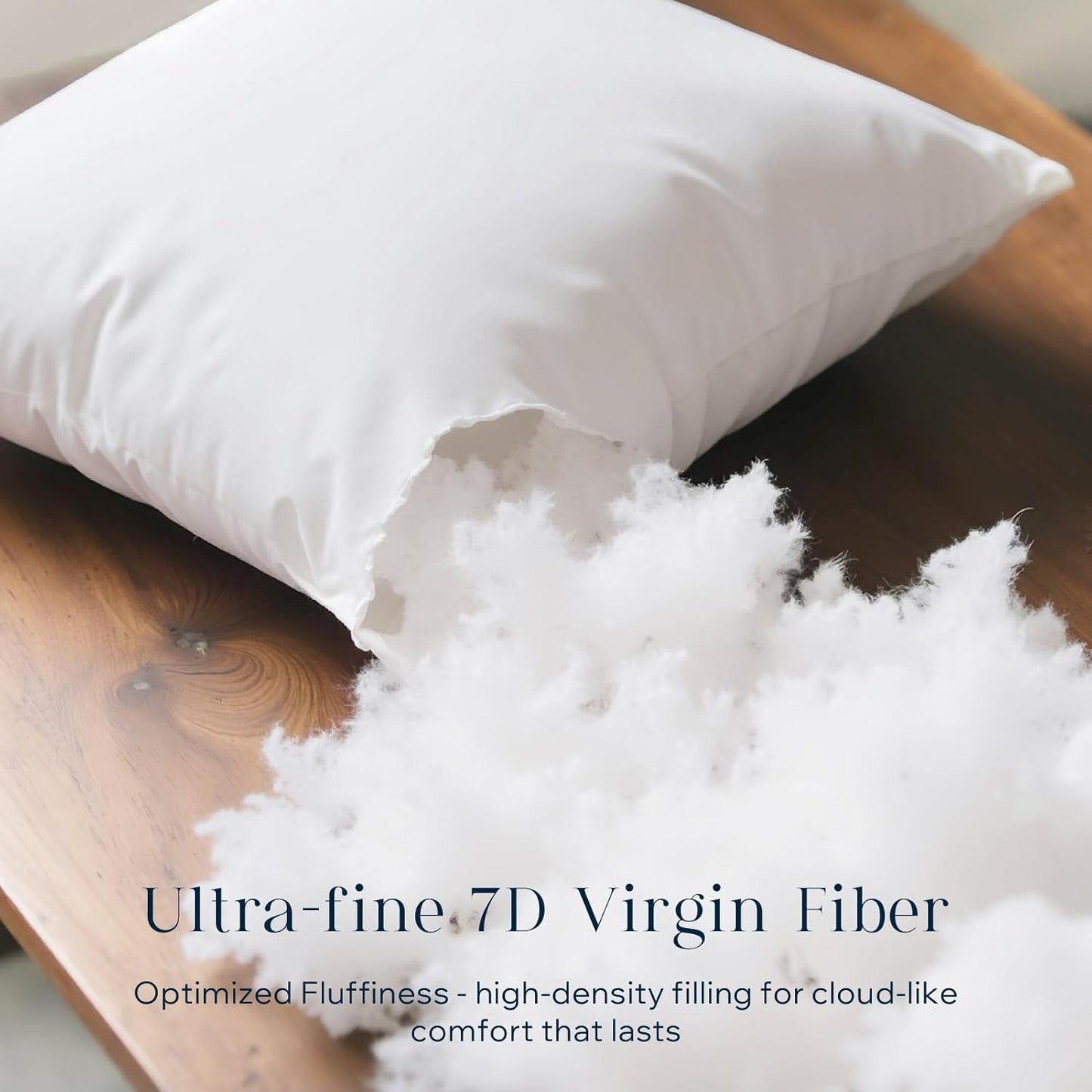 Phantoscope 100% Virgin Fiber Pillow Inserts - Premium Hypoallergenic Square Throw Pillows | 18x18 Inches, Pack of 4