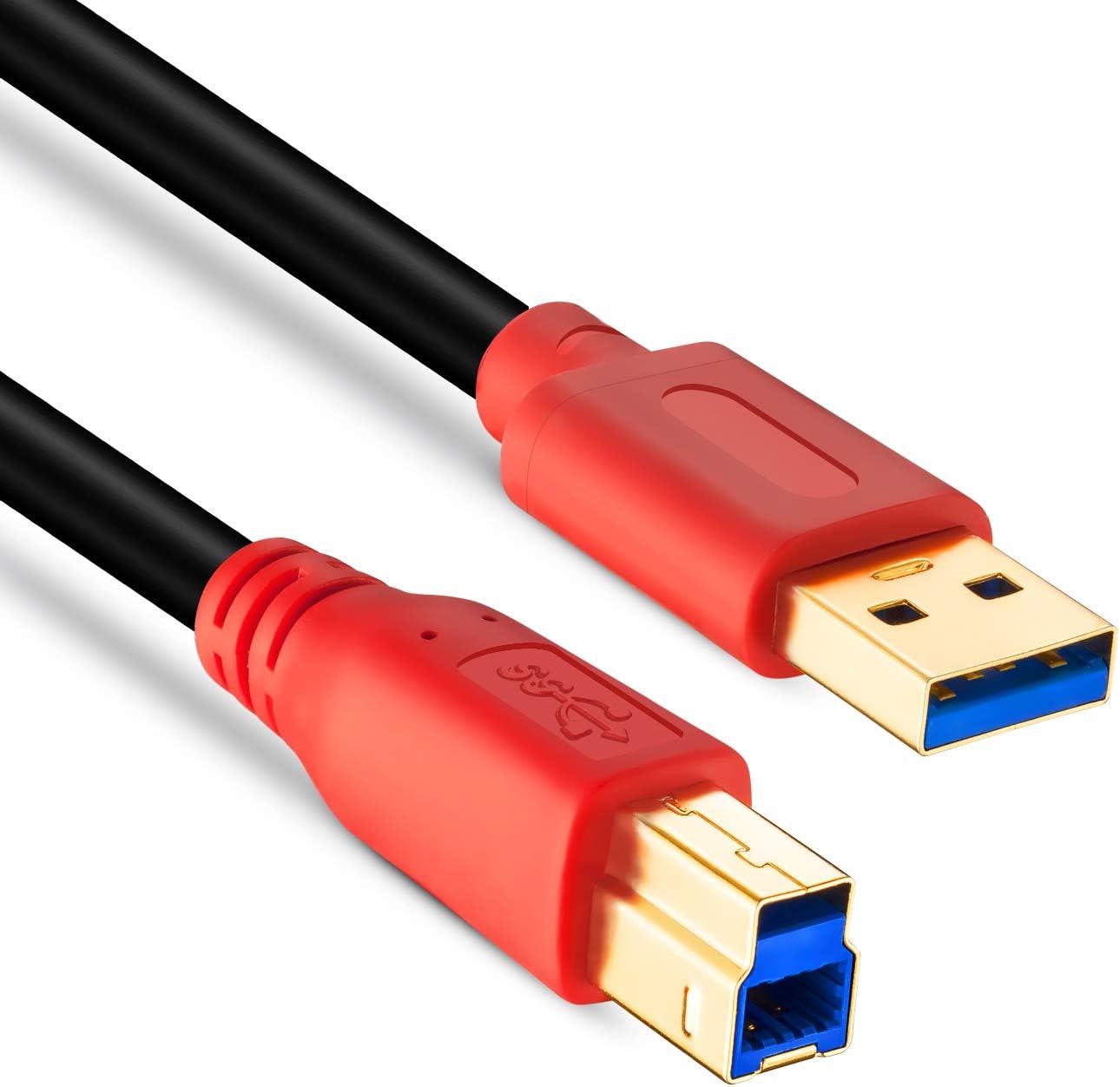 3.0 25Ft, (25Ft/8m) Tan QY USB Cable A Male to B Male Type A to B Male Compatible with Hard Disk