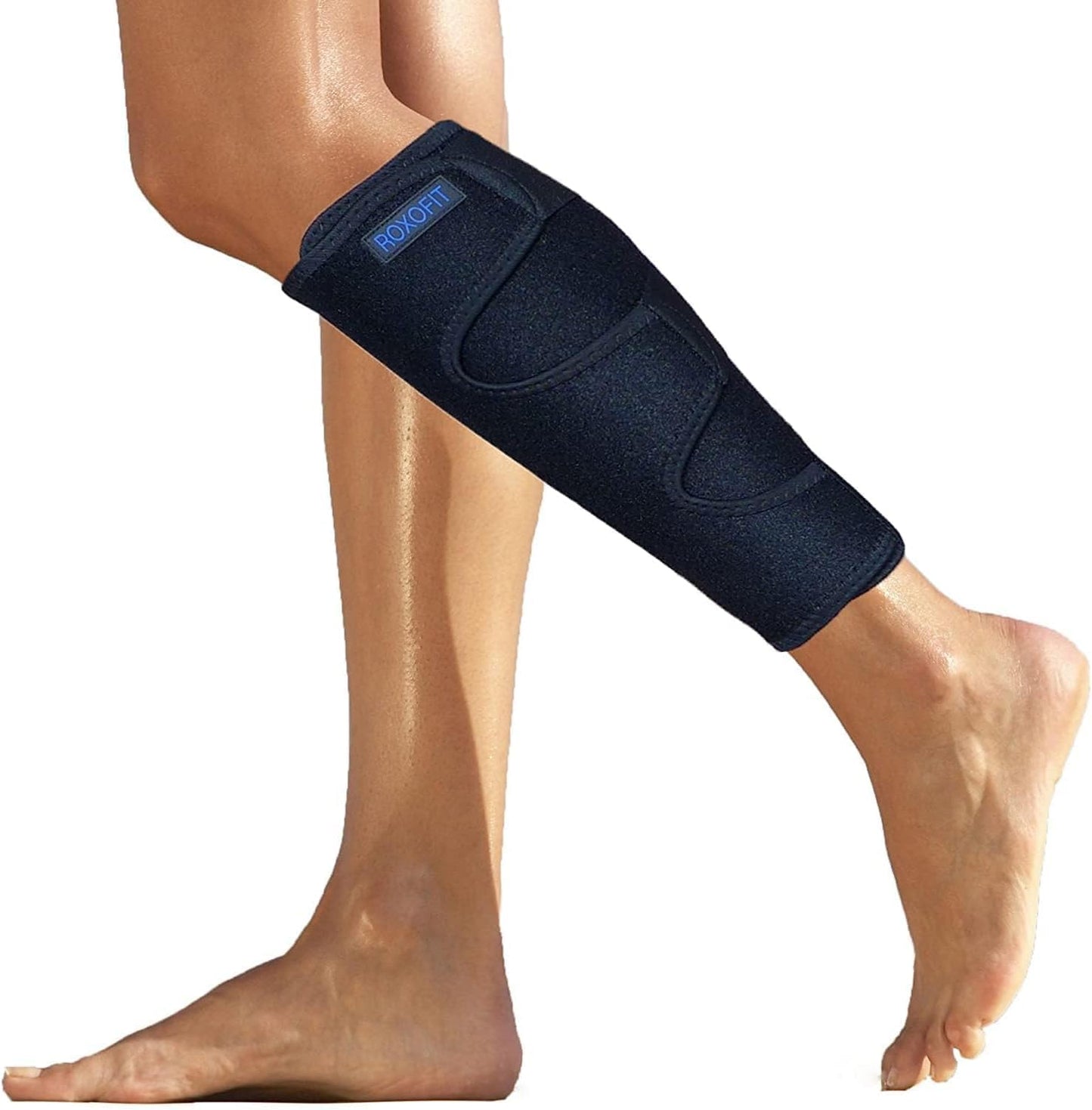 ROXOFIT Calf Brace for Torn Calf Muscle and Shin Splint Relief - Shin Splint Brace - Compression Sleeves for Women Calf Compression Sleeve Men, Shin Splint Compression Sleeve, Compression Calf Sleeve Women, Calf Compression Sleeve Women, Calf Sleeves for