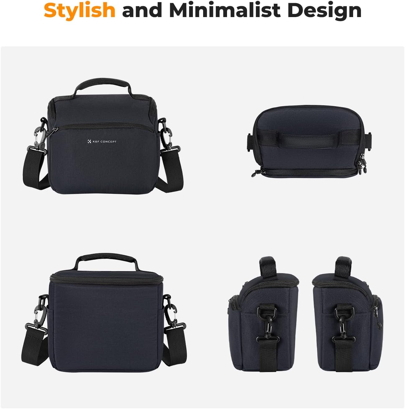 K&F CONCEPT Camera Sling Bag Small Crossbody Camera Case DSLR/SLR/Cute Compact Shoulder Photography Bags