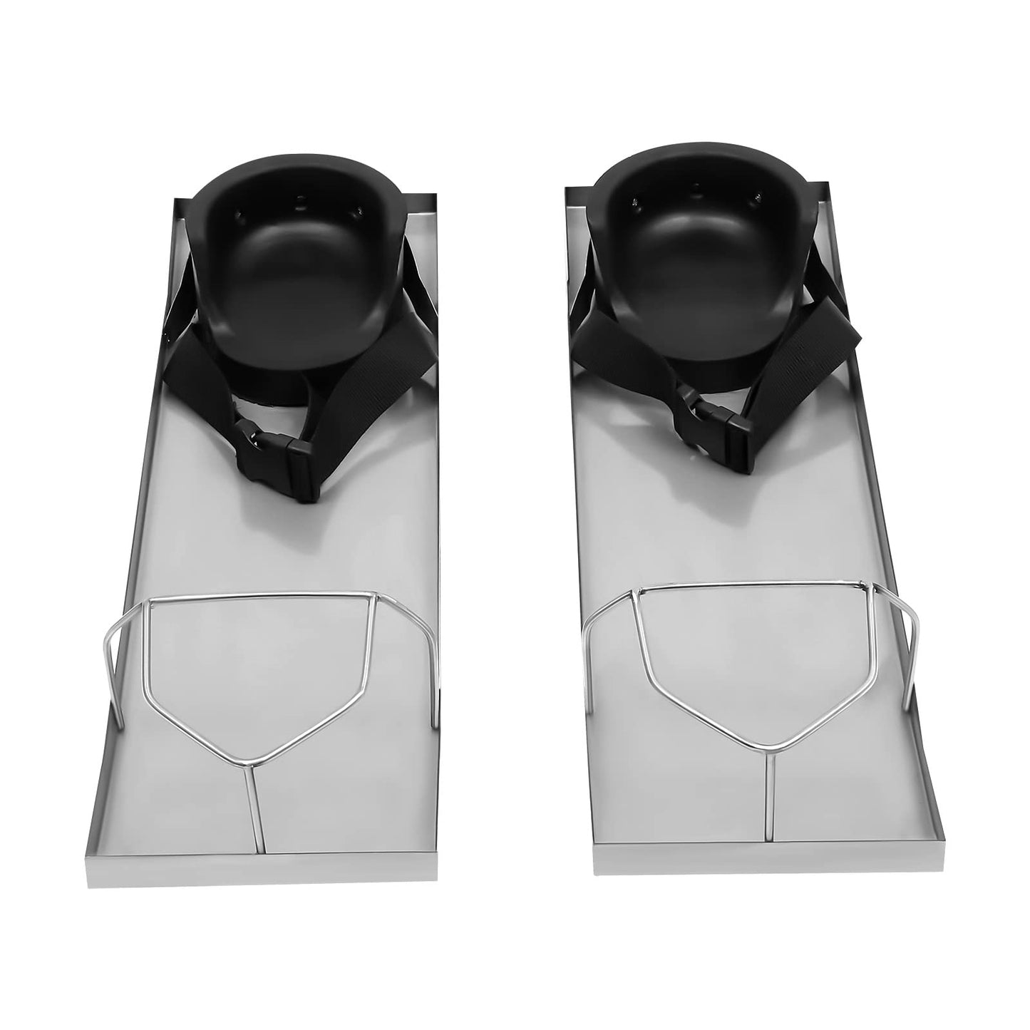 30'' x 8'' Concrete Knee Boards Slider Knee Boards, Concrete Stainless Steel Knee Boards with Knee Pads Pair Concrete Sliders Kneeboard Kneeler Board Stainless Steel Knee Boards for Concrete Work
