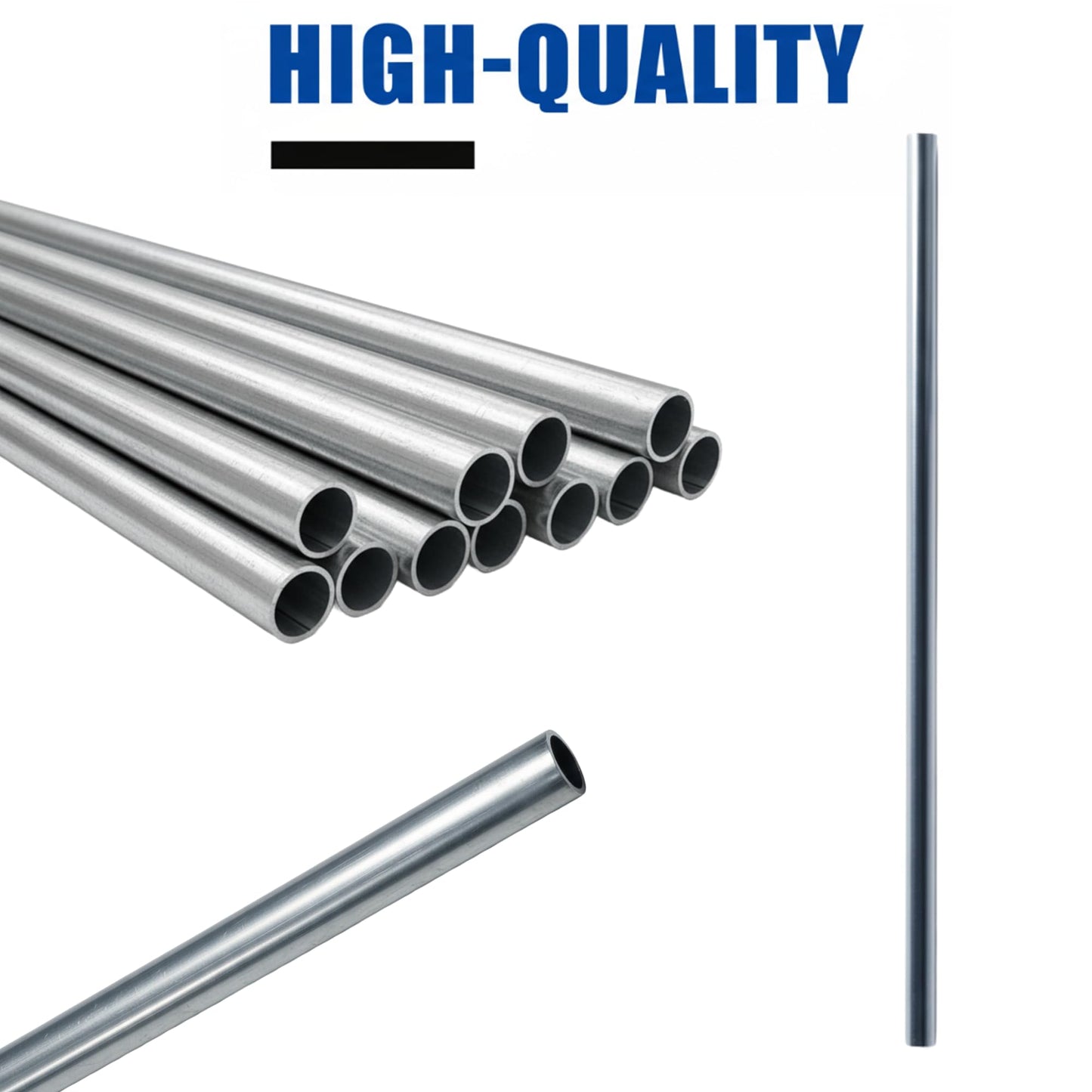 Mindoub Heavy-Duty 1-Inch OD 11-Gauge Hot Rolled Steel Shaft Galvanized Steel Garage Door Torsion Tube/Shaft, 9-Ft 10-Inch Length, Rust-Resistant for Residential & Commercial Doors Systems