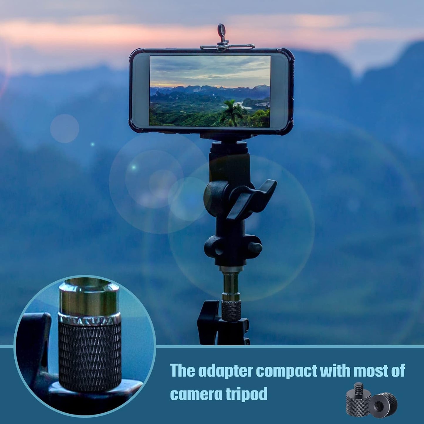Moxweyeni 8 1/4 3/8 3/8 1/4 Pcs to & to Camera Tripod Adapter Male to Female Screw Camera Screw Adapter for Mount