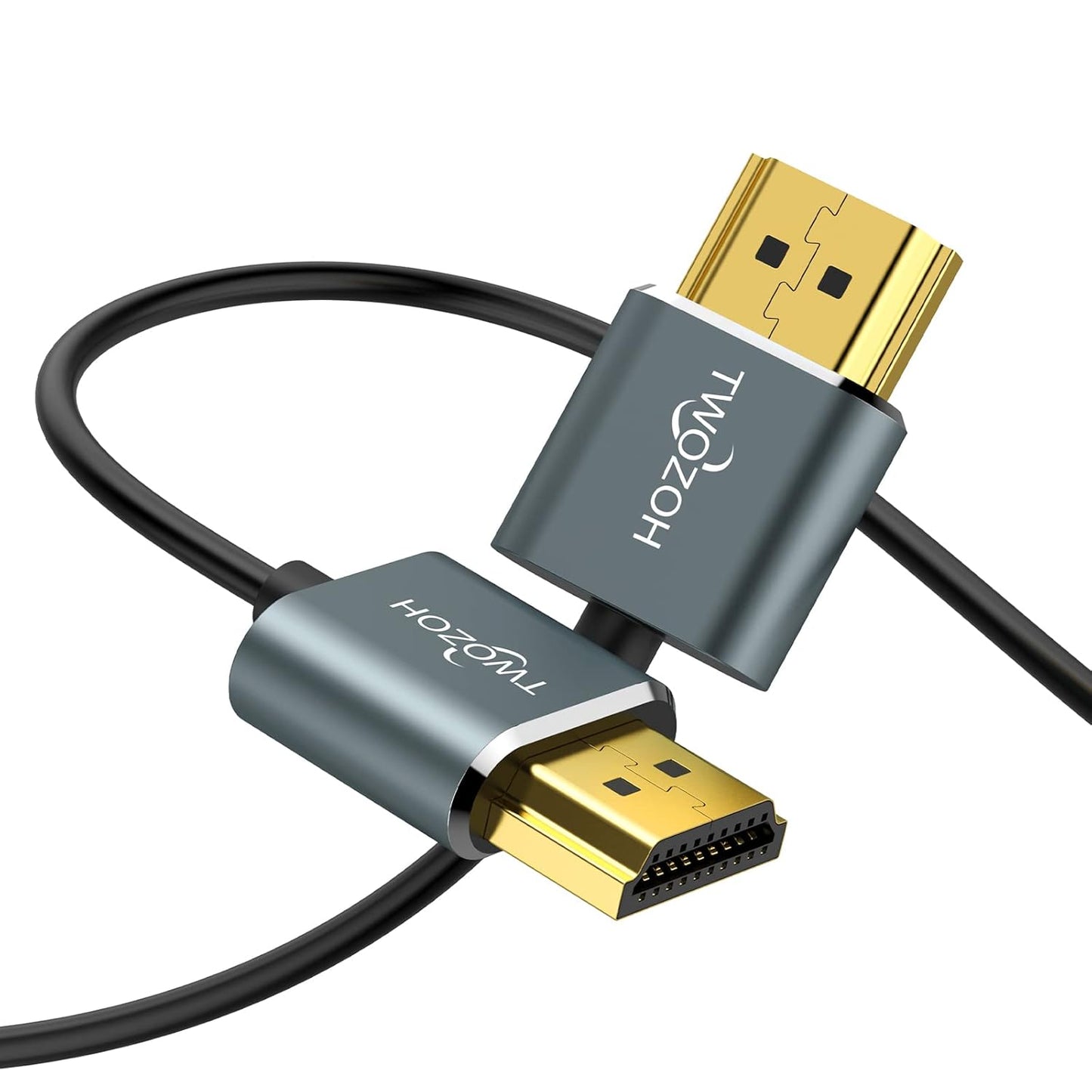 Twozoh 25FT, 2.0 3D/4K@60Hz, 2160P, 1080P Ultra-Thin Long HDMI to HDMI Cable Hyper Slim HDMI Cable, Extreme Flexible