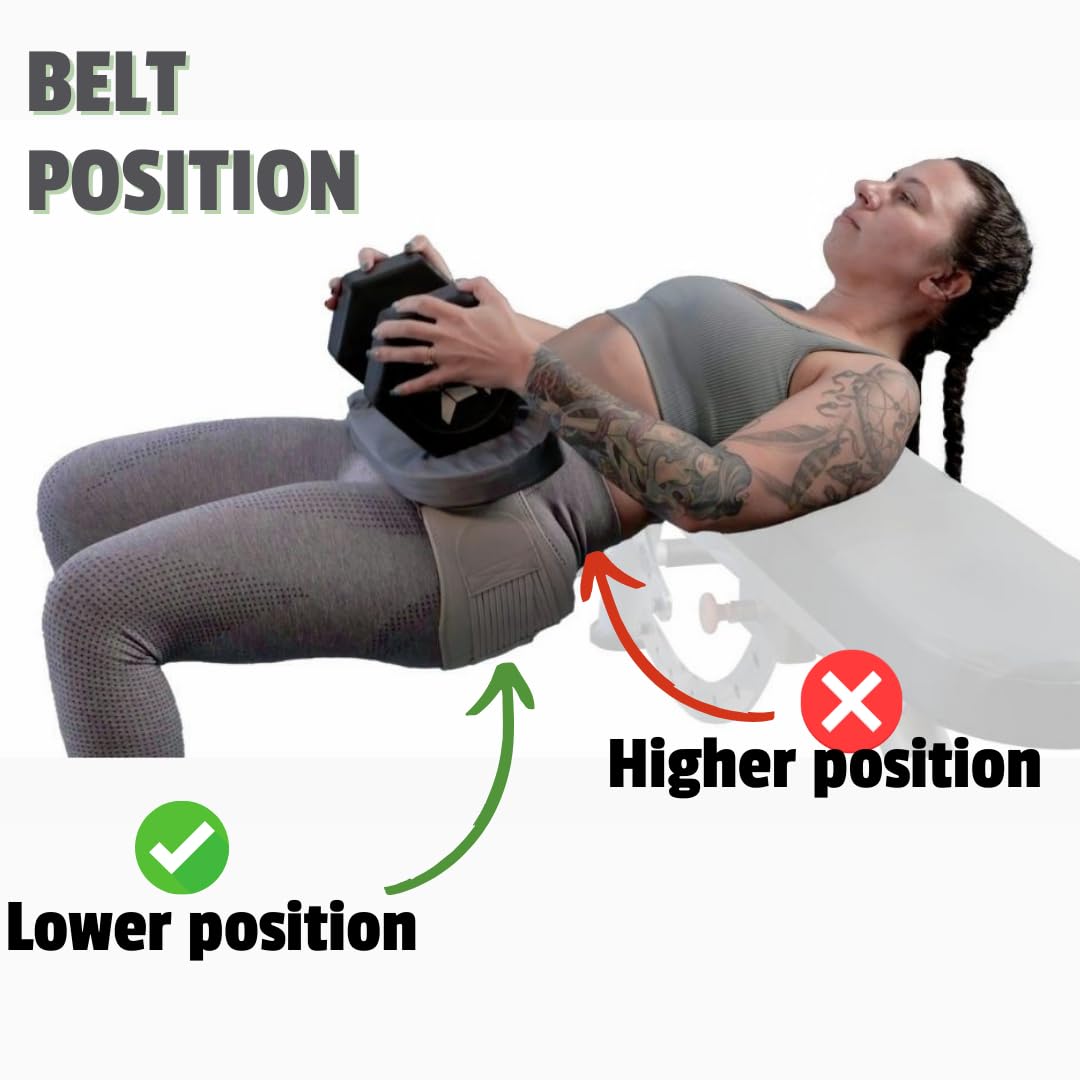 PhatKat Evolution Hip Thrust Pad Women Thick Protection | Booty Glute Workout | Barbell Dumbbell Kettlebells | Sciatic Lower Back | Hip Thrusts Non-Slip | Lightweight Portable