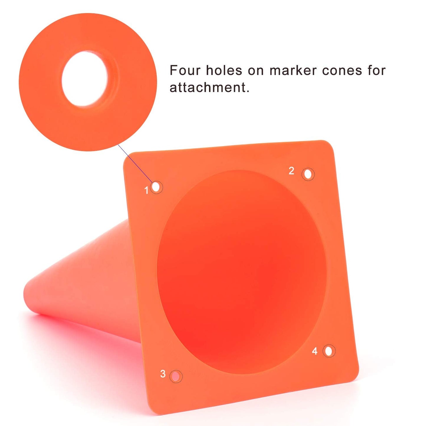 12 Inch 12 Pack Orange Traffic Training Cones, Plastic Safety Parking Cones, Agility Field Marker Cones for Soccer Basketball Football Drills Training, Outdoor Sport Activity & Festive Events