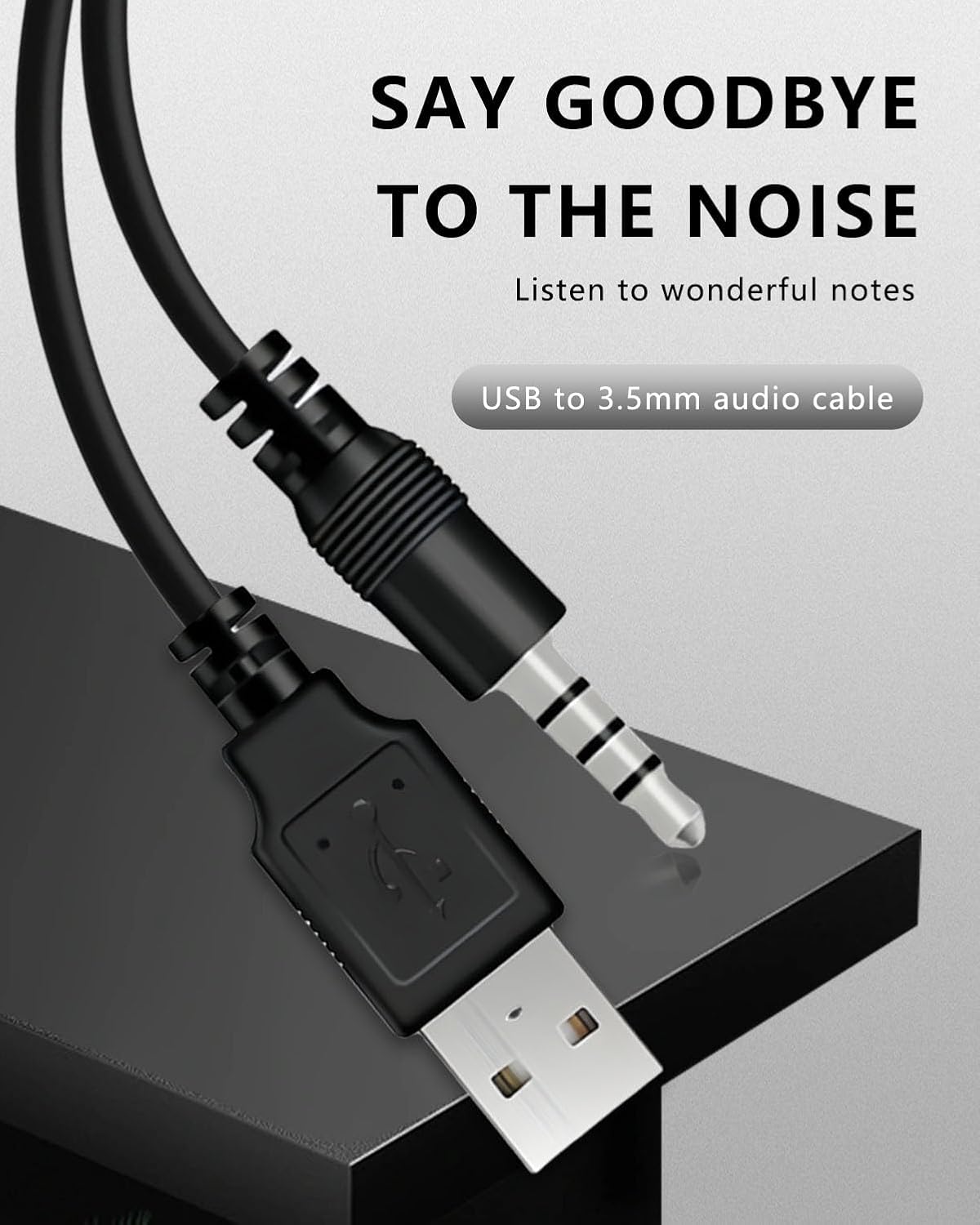 Duoxiate 3.5mm 2.0 3.3ft 2.0, MP3, Jack Charge Cable Male AUX Audio Jack to USB Charge Data Cable Cord Audio Car Stereo