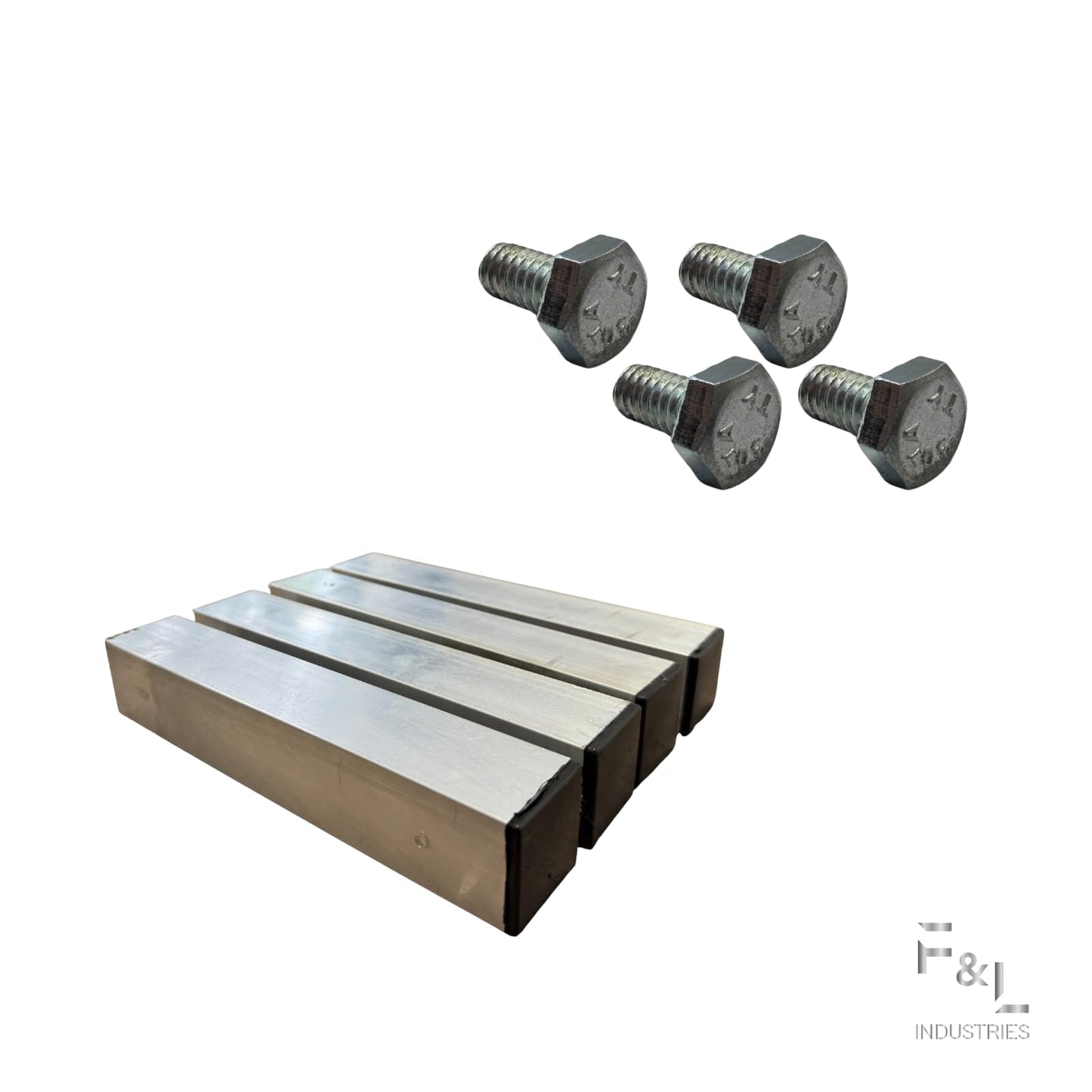 F&L Heavy-Duty Aluminum Dunnage Rack – 1850 lb Capacity, All-Welded Aluminum Storage Platform Designed for Warehouses, Restaurants, Retail Backrooms, and Industrial Use (24"x14"x8")
