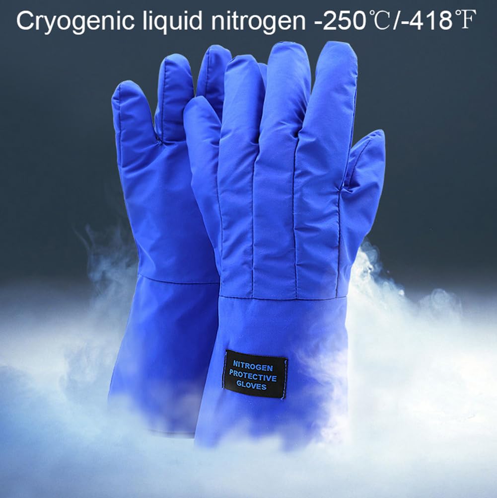 ThreeH -436℉/-260℃ Low-Temperature Gloves Liquid Nitrogen-Resistant Frost-Proof Low-Temperature Freezer Room Industrial Safety Frozen Gloves L,27inch/68cm