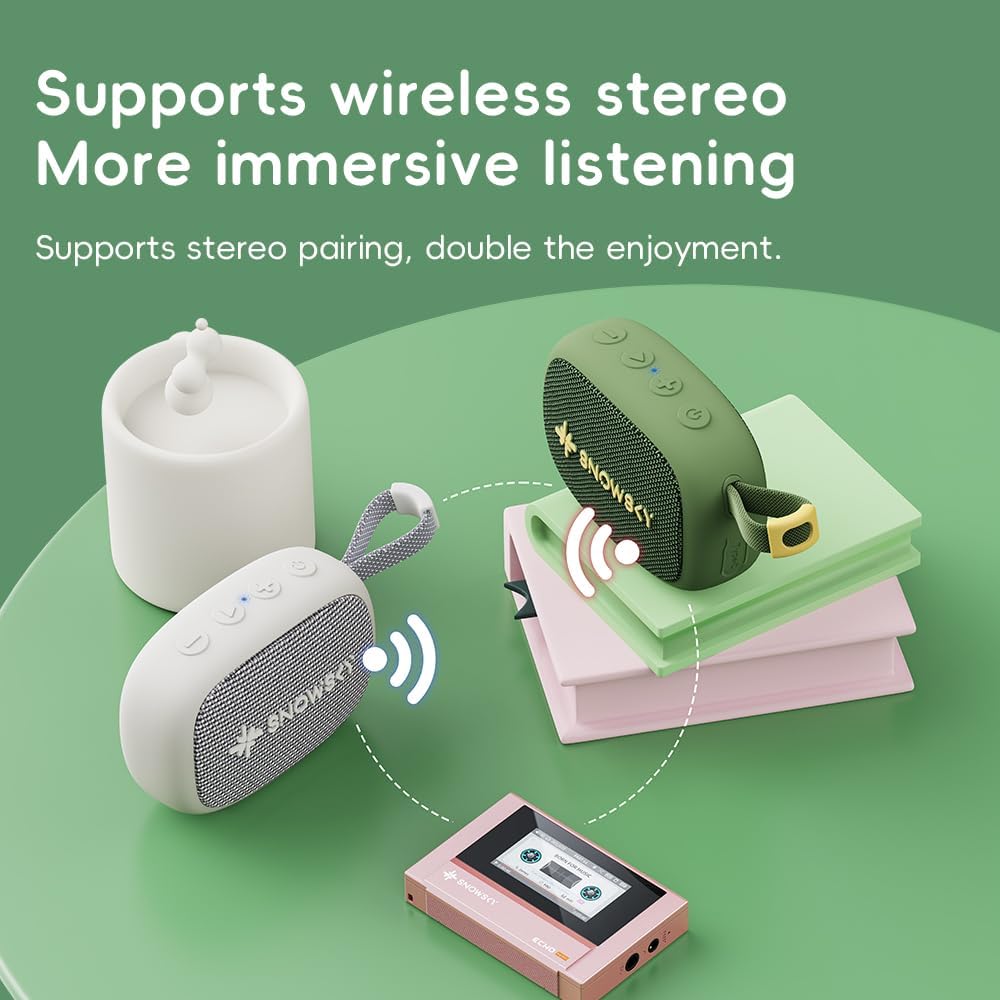 FiiO withIPX6 21H 5.4, /Snowsky Anywhere Portable Bluetooth Speaker Waterproof, Playtime, Wireless Stereo Pairing, HiFi