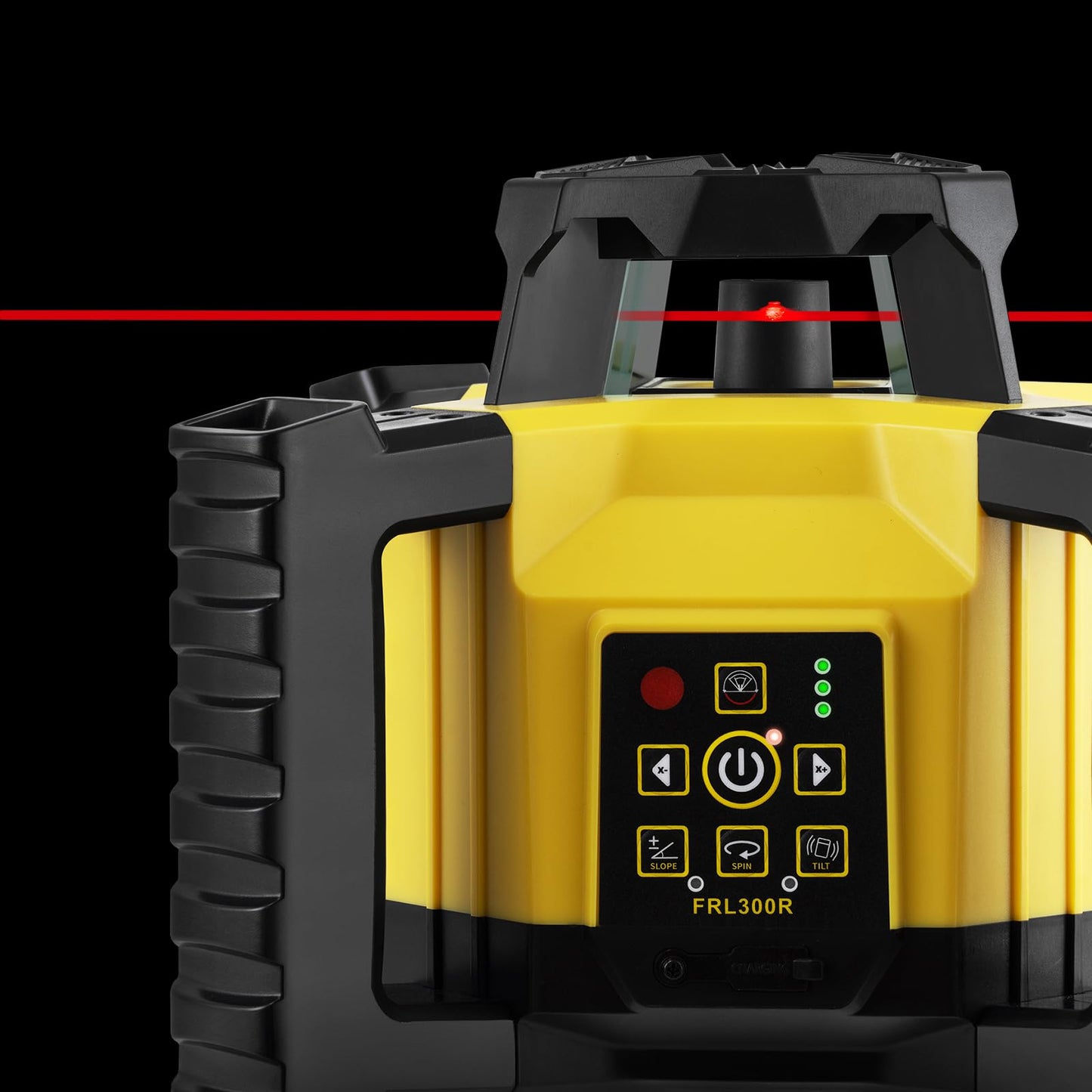 Firecore Rotary Laser Level Kit, 360 Degree Self-Leveling Horizontal Rotary Laser for Construction, Outdoor Laser Level with Receiver, Rechargeable Battery, Rod Clamp & Remote Control Included-FRL300R
