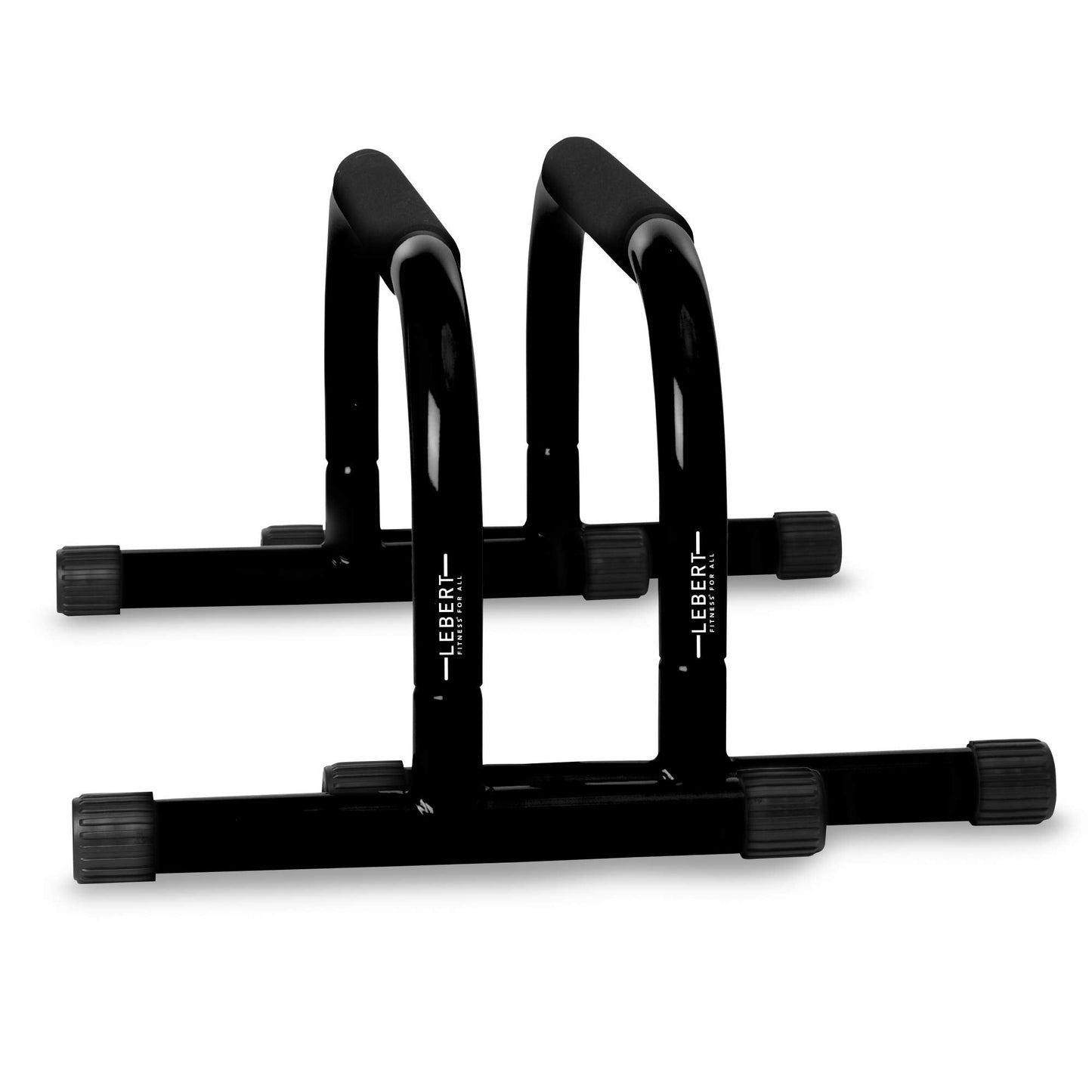 Lebert Fitness Parallette Bars Black – Push Up & Dip Bars for Calisthenics, Bodyweight Training, L-Sits & Handstands – Heavy Duty Steel with Non-Slip Foam Grips