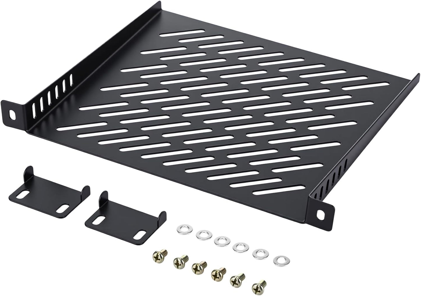 ElaraBerry 1 Pack 0.5u 7.87" 10" Server Rack Shelf Deep Ventilation Rackmount Cantilever Tray Bracket for Network
