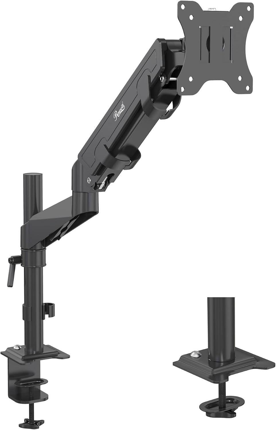 Rosewill 15-32 inch 19.8lb, Single Adjustable Monitor Arm Desk Mount Fits Screen, Holds Gas Spring Monitor Stand, Full