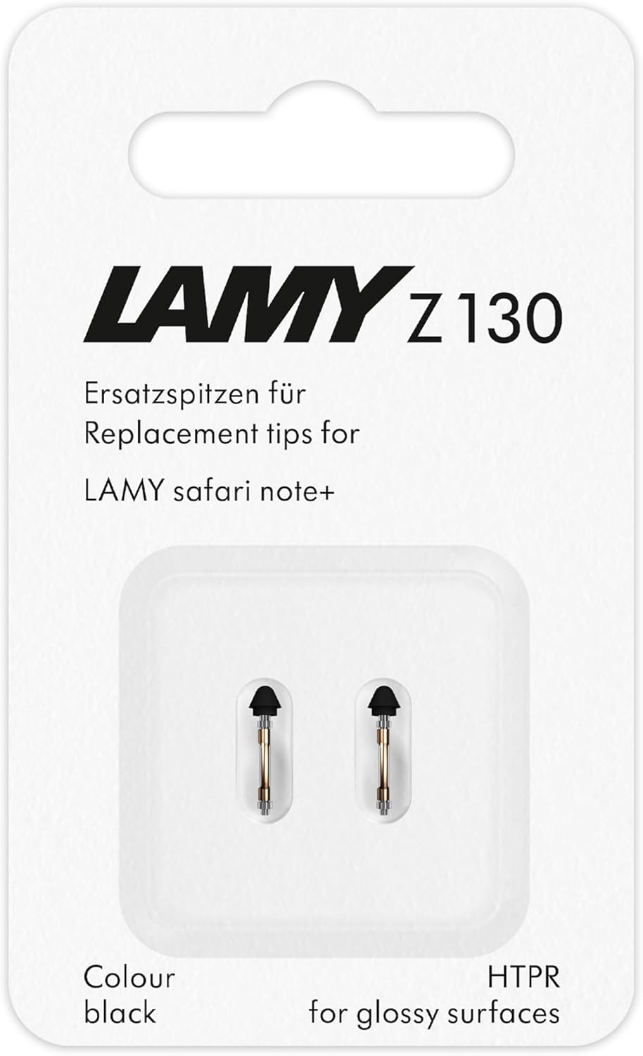 Lamy 2 Safari Note+ Stylus Pen Replacement Tips - Black, Medium, Pkg