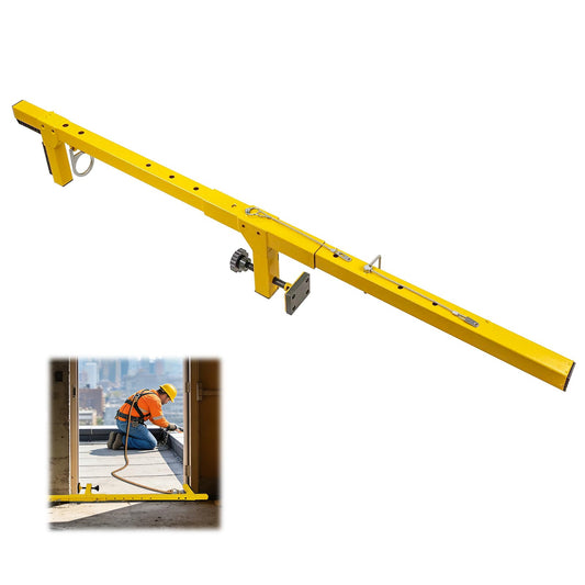 DOLEMODUO Adjustable Non-Penetrating Anchor, Reusable Temporary Fall Parapet Roofing Safety Anchor for Door & Window, Portable Safety Anchor for Construction & Home Use
