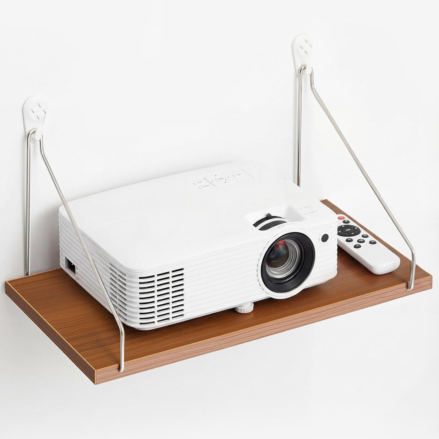 1 12 6 Inch Seamless CroBlissful PC Projector Shelf for Wall x Modem Router Shelf with Nail Router Wall Mount Modem