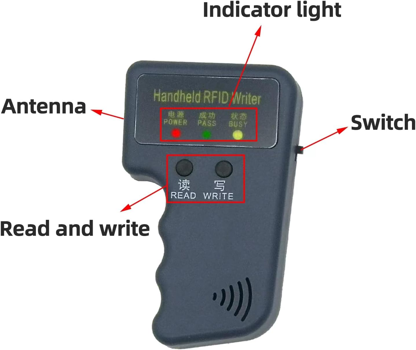 Bivpreom 125khz 125khz 5pcs T5577 5pcs T5577 RFID Reader Writer,Handheld RFID Copier,RFID Reader for Id and Hid Cards