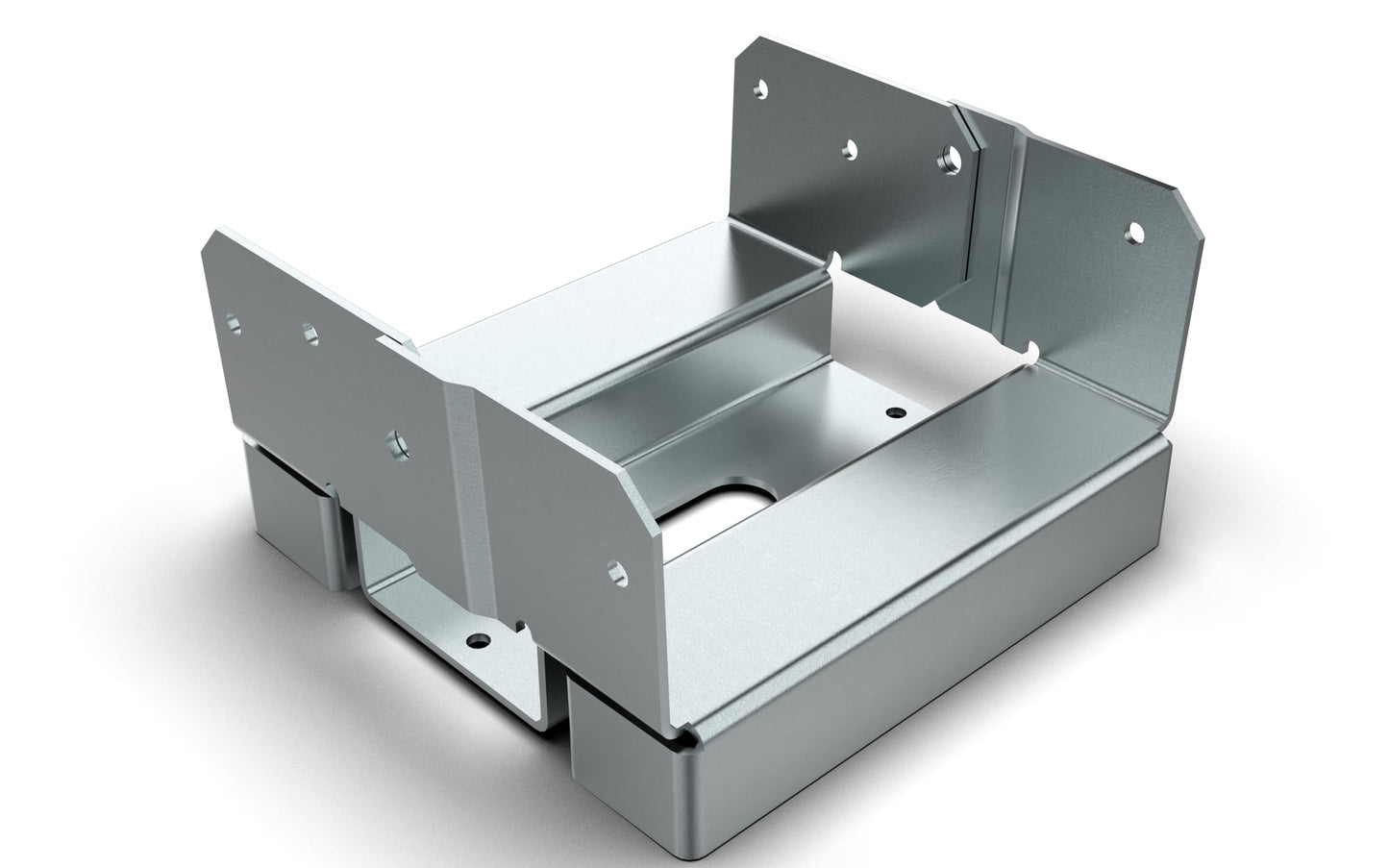 vikofan 10-Pack 6x6 Post Base Heavy Duty - Galvanized Steel Deck Post Bracket for Ground Contact, Lift Post 1" - Fits True 6x6 Wood Posts for Decks, Pergolas, Fences (Outdoor Post Anchor)