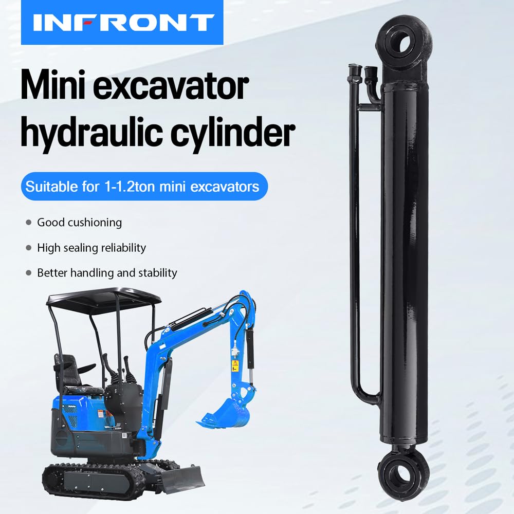 Mini Excavator arm Cylinder, Hydraulic arm Cylinder Replacement Part, Chinese mini Excavator Attachment, Suitable for 1.0-1.2 ton excavators.