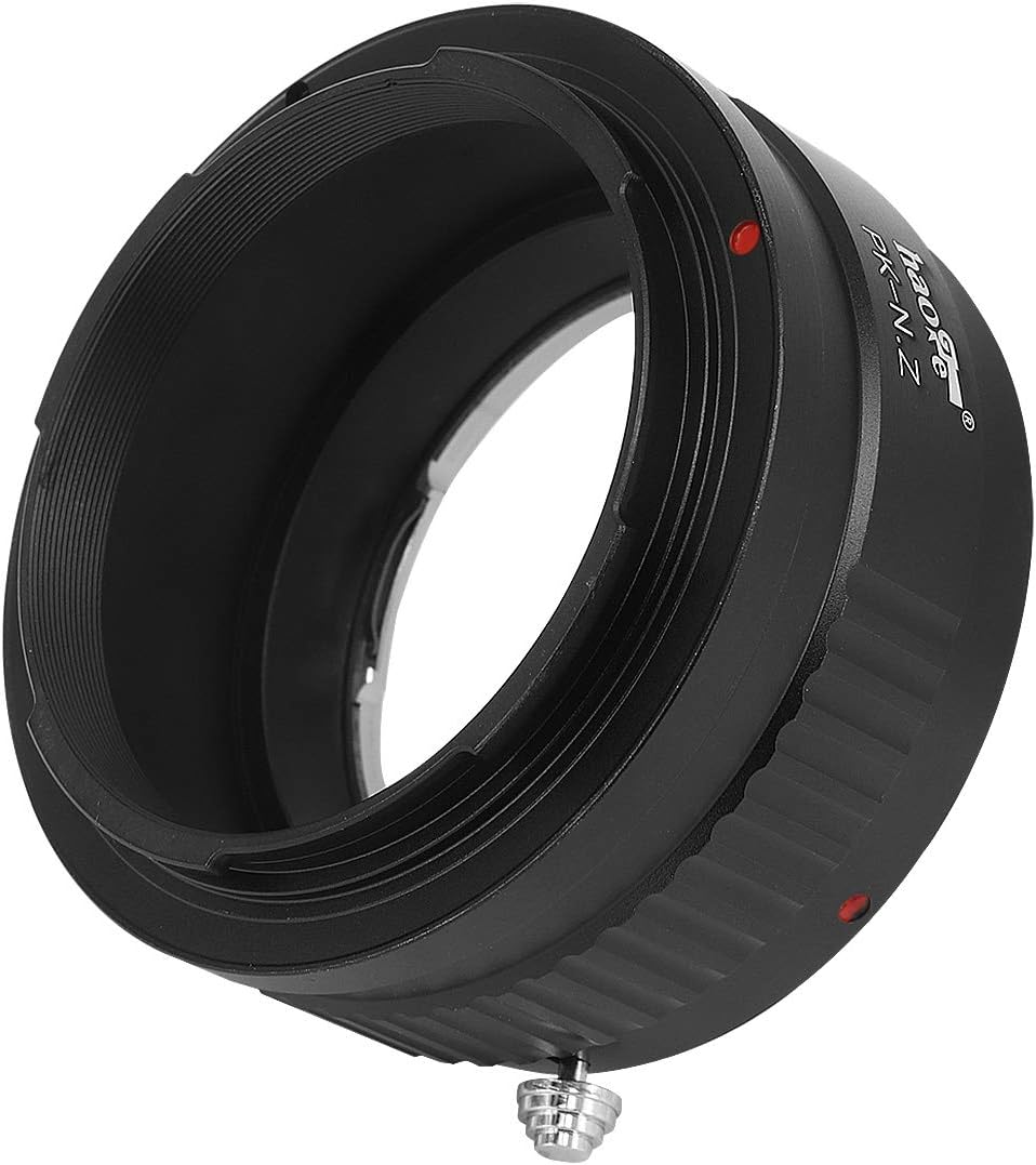 Z7II Z6ii Z6 Z7 Z50 Haoge Manual Lens Mount Adapter for Pentax K PK Lens to Nikon Z Mount Mirrorless Camera Such as
