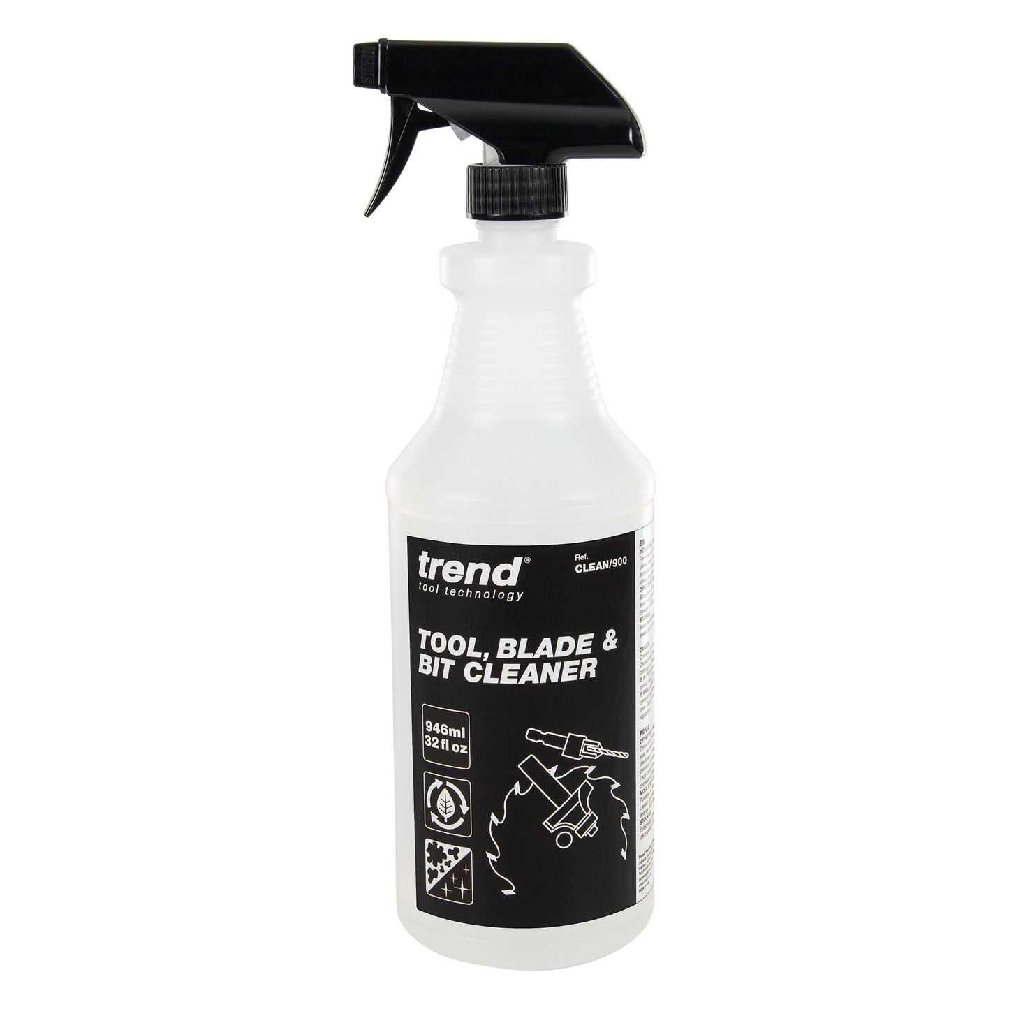 TREND Tool, Blade & Bit Cleaner, 32 fl oz, Resin, Pitch & Rust Remover, Safe Non-Toxic Formula for Workshop Tools, CLEAN/900