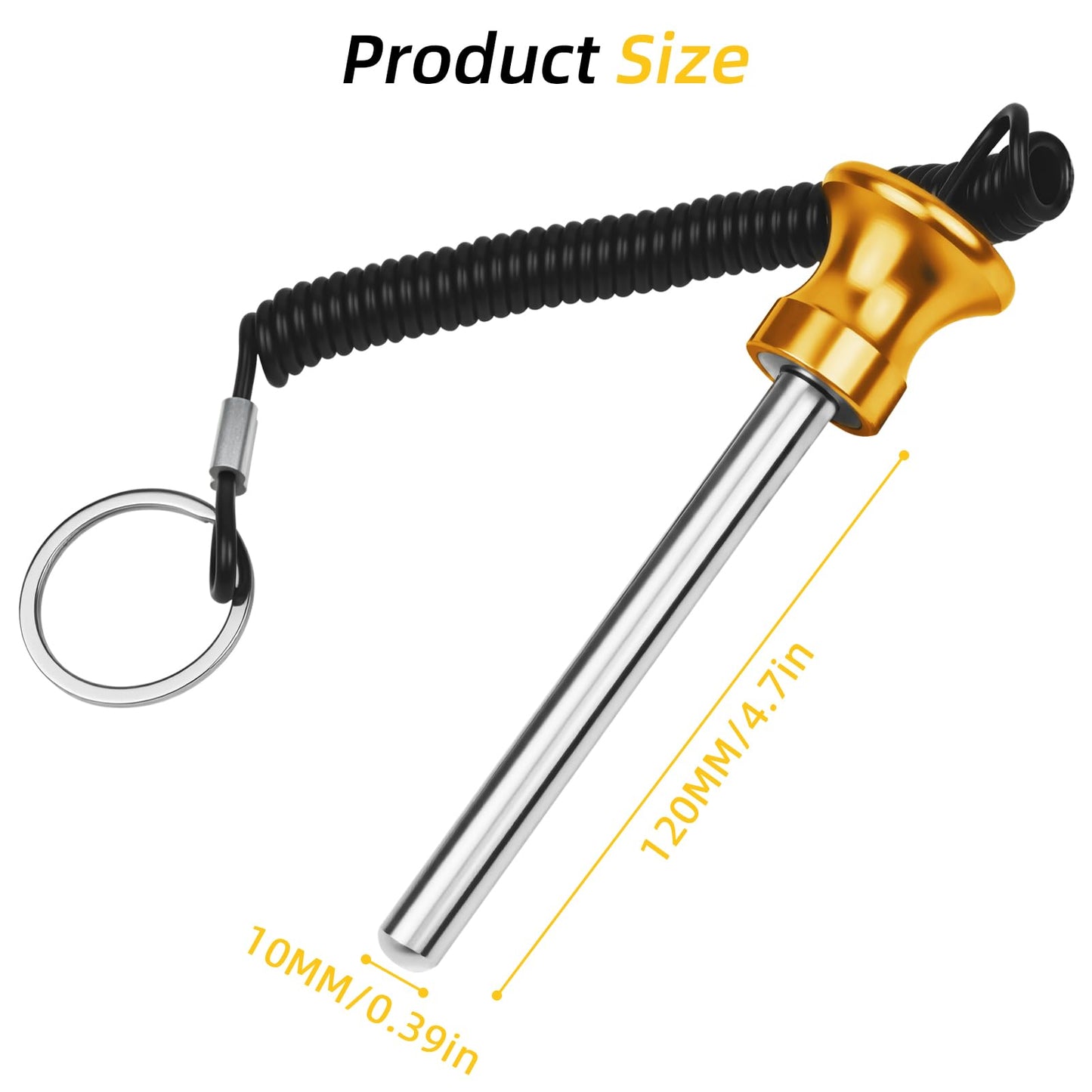 Topfinder 3 Pcs Weight Stack Pin, Magnetic Weight Pin, Gym Pin, Universal Exercise Machine Attachments with Pull Rope, Durable Gym Pins for Home Gym Parts and Exercise Machine Accessories