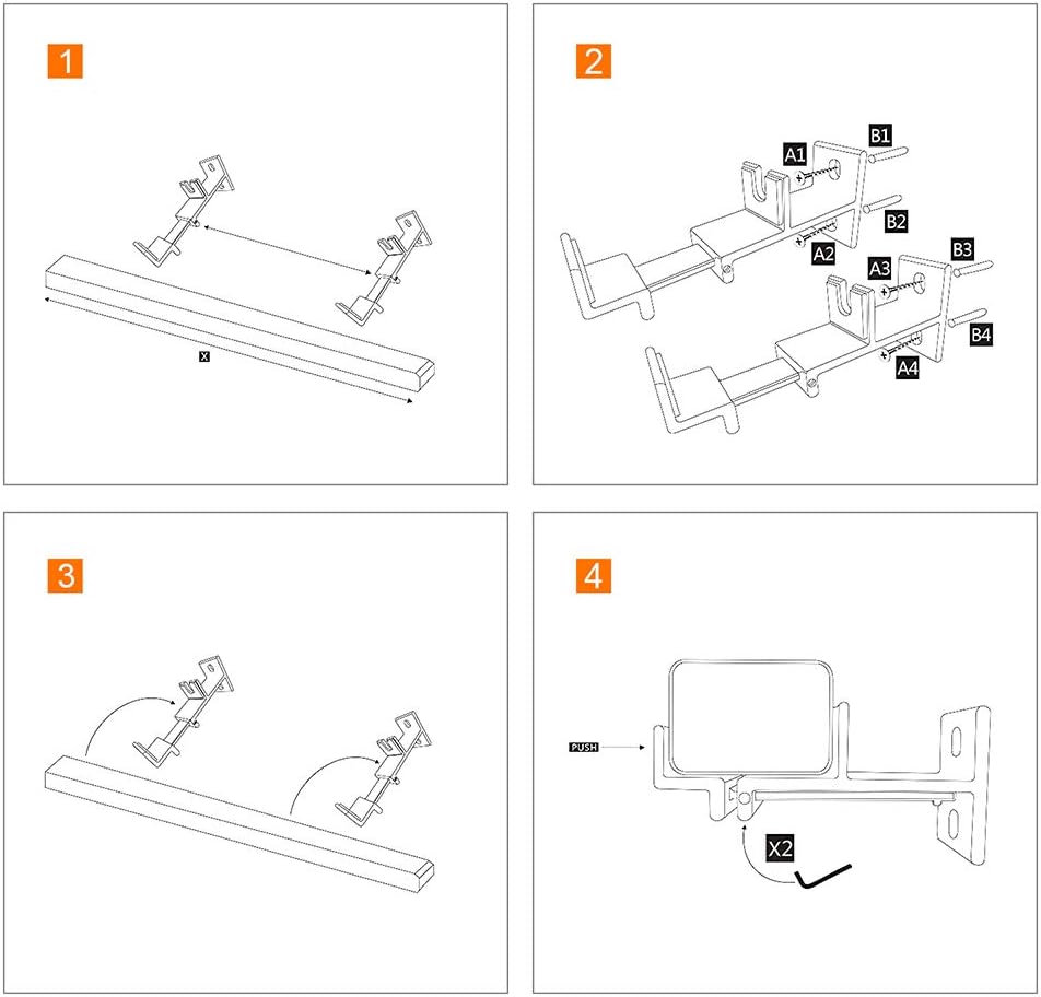 EXCEL LIFE Heavy Duty Aluminum Soundbar Wall Mount - Universal Adjustable Bracket for RV, Home Theater & More - Fits