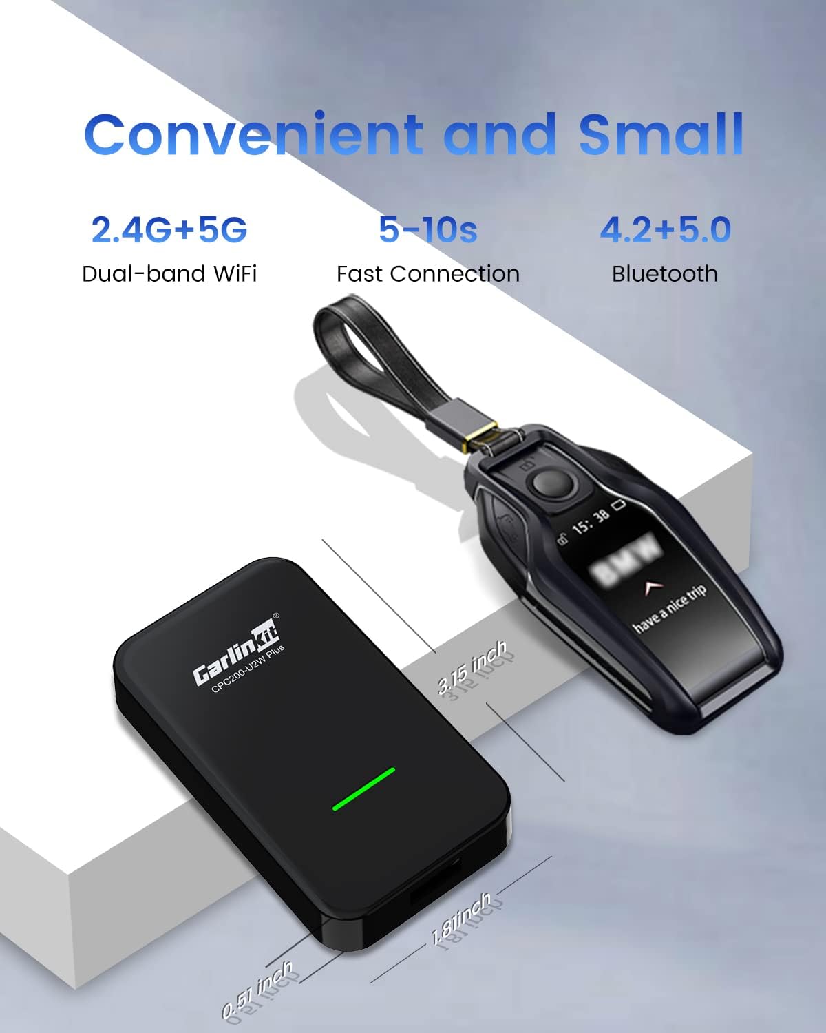 Carlinkit 3.0 2015 2026), Wireless CarPlay Adapter USB for Factory Wired CarPlay Cars (Model Year: to Wireless CarPlay