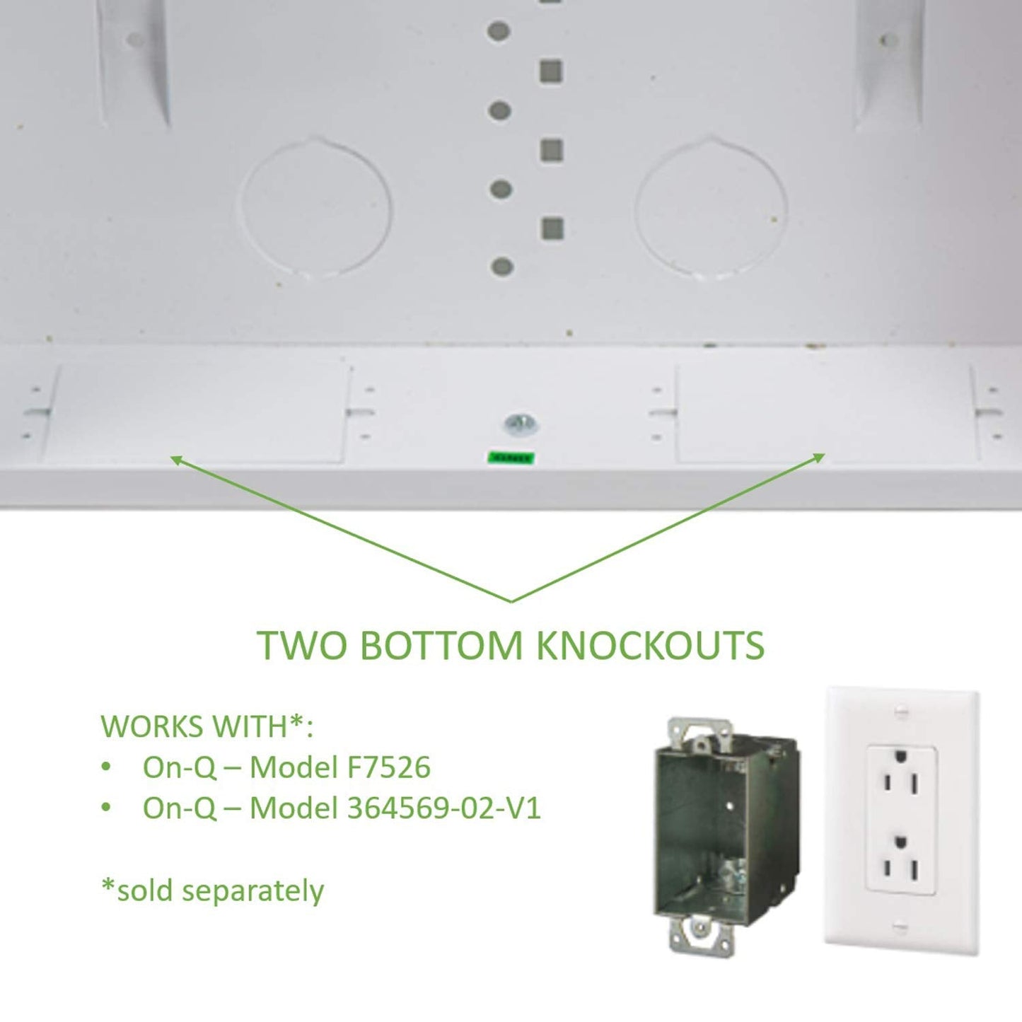 On-Q 28" Structured Media Enclosure with Hinged Cover Lock, 20 Gauge CRS, Flush or Surface Mount