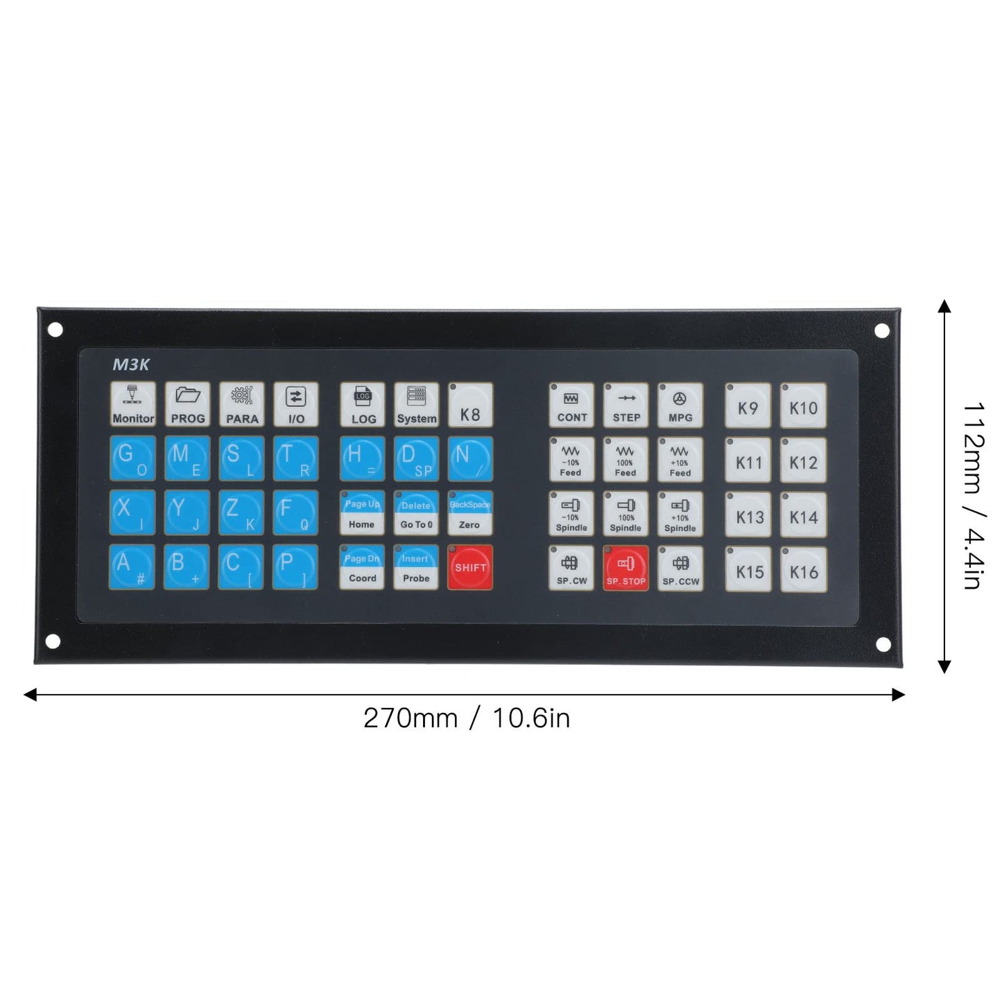CNC Controller Panel Board Aluminum Alloy M3K Expansion Keyboards Lathe Machines Motor Motion Controller Systems with Cable for DDCS Expert M350 3 4 5 Axes