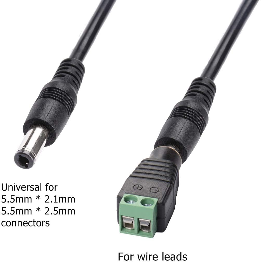 Quentacy 12V 3A 110V 240V 12V 36W 5.5x2.1mm 2Pack Power Supply Adapter AC/DC Converter to Transformer DC Female Barrel