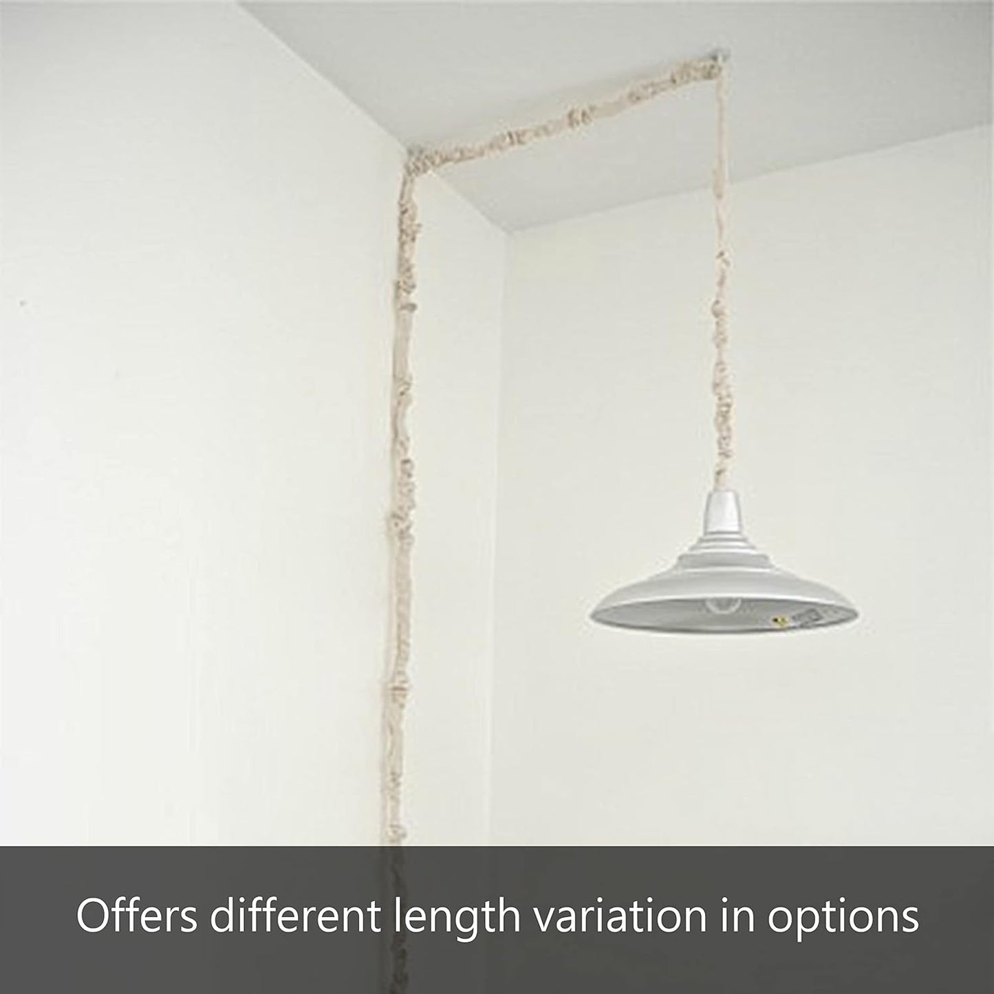 Aspen Creative 15013-21A, 6' Wheat Faux Silk Fabric Cord & Chain Cover, Easy to Install for Lighting Fixture, Cable